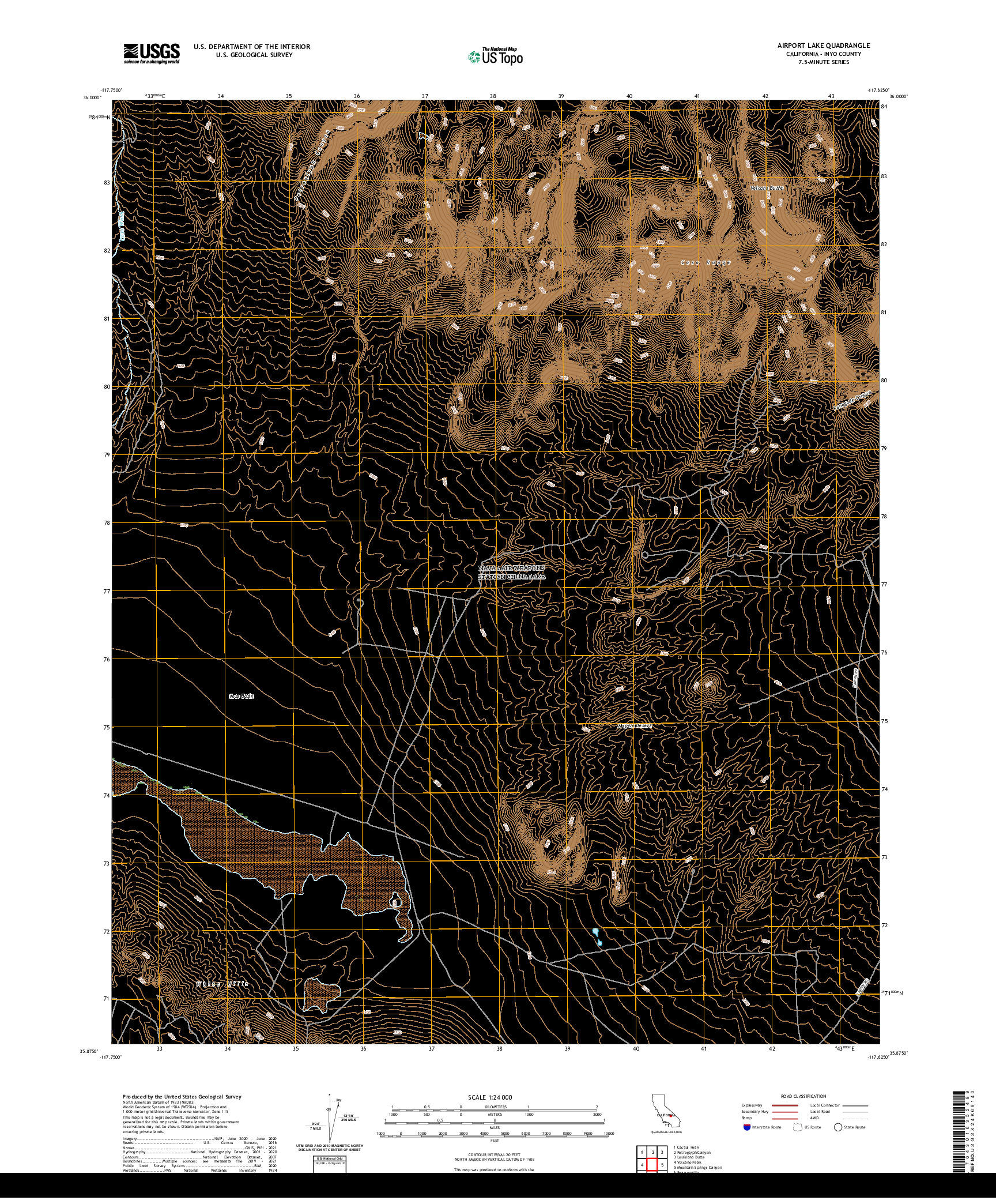 US TOPO 7.5-MINUTE MAP FOR AIRPORT LAKE, CA