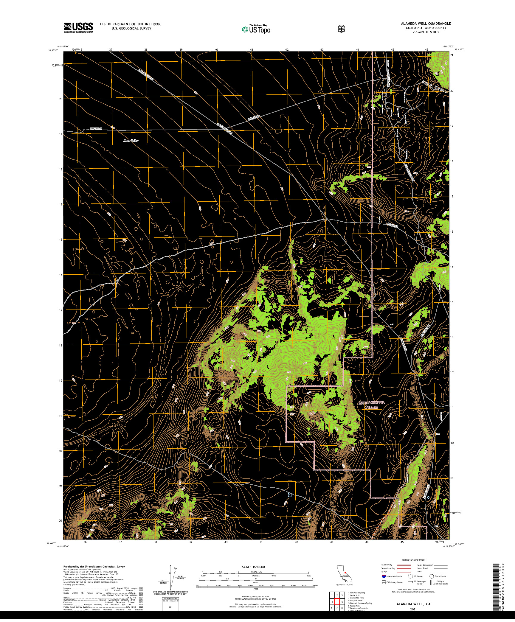 US TOPO 7.5-MINUTE MAP FOR ALAMEDA WELL, CA