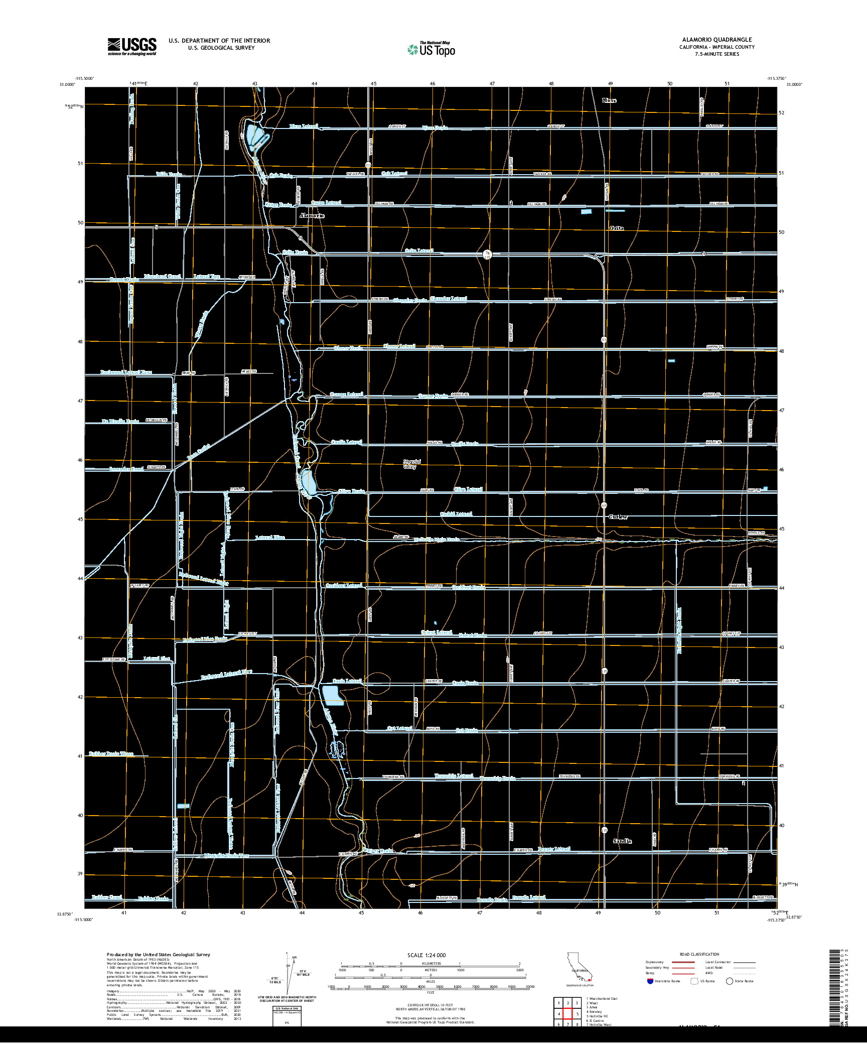 US TOPO 7.5-MINUTE MAP FOR ALAMORIO, CA