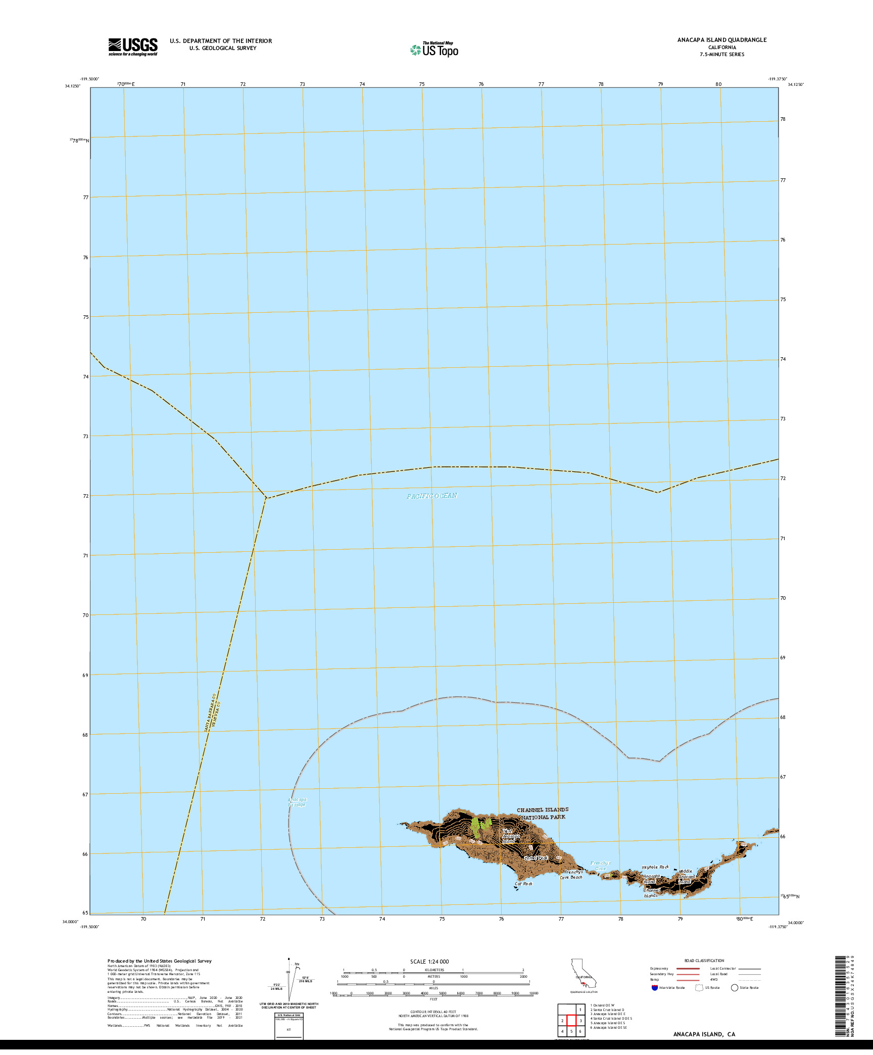 US TOPO 7.5-MINUTE MAP FOR ANACAPA ISLAND, CA