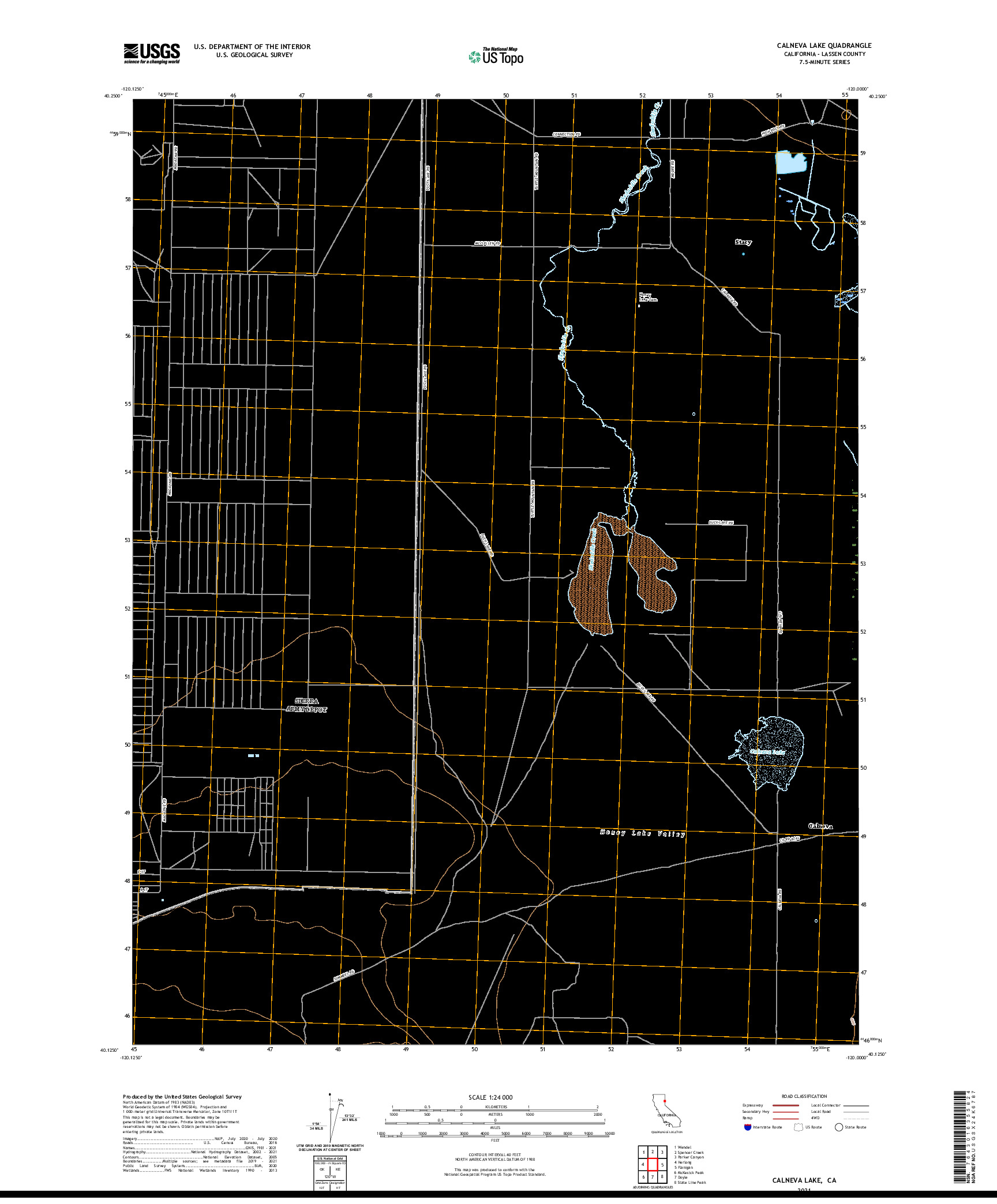 US TOPO 7.5-MINUTE MAP FOR CALNEVA LAKE, CA