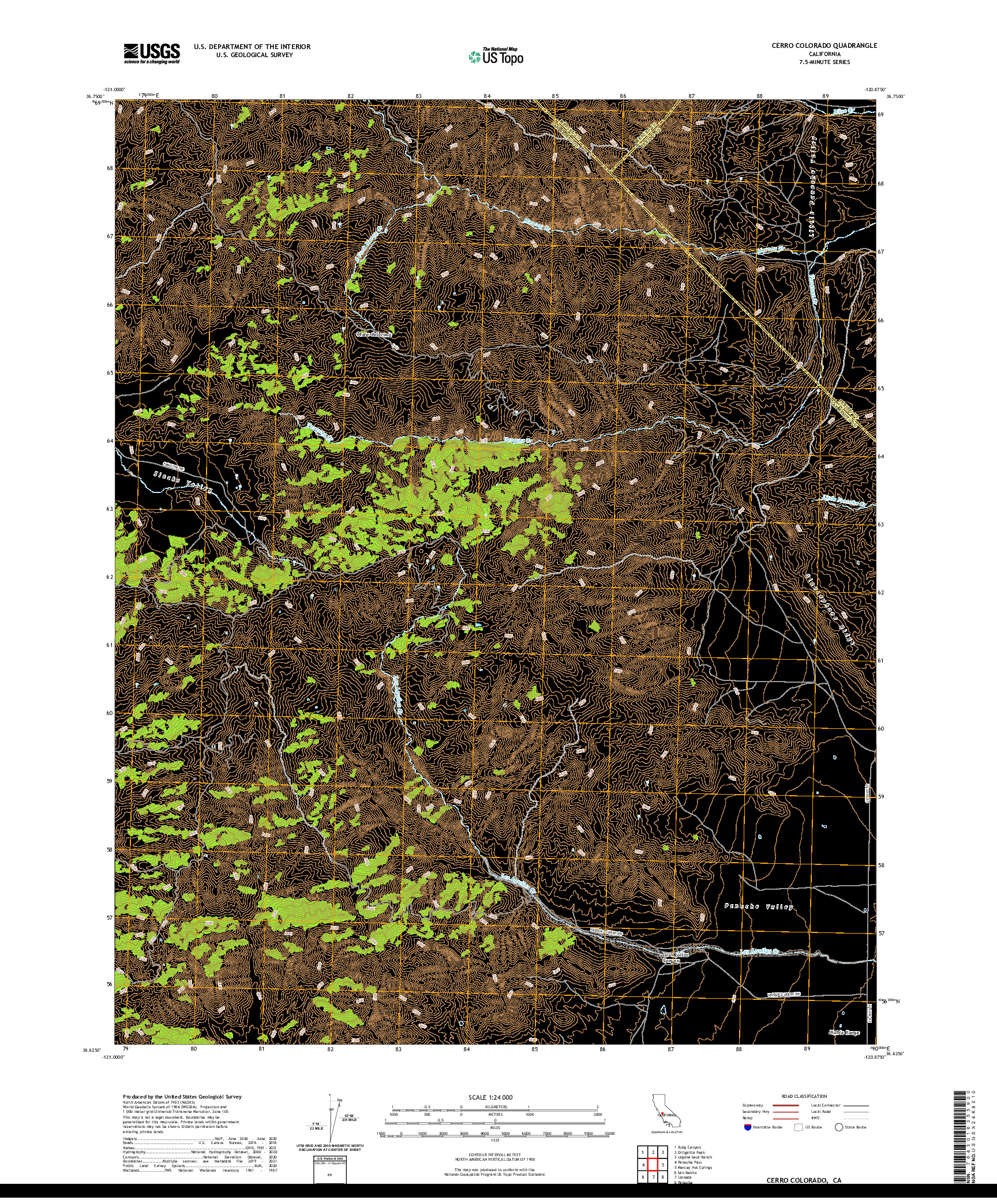 US TOPO 7.5-MINUTE MAP FOR CERRO COLORADO, CA