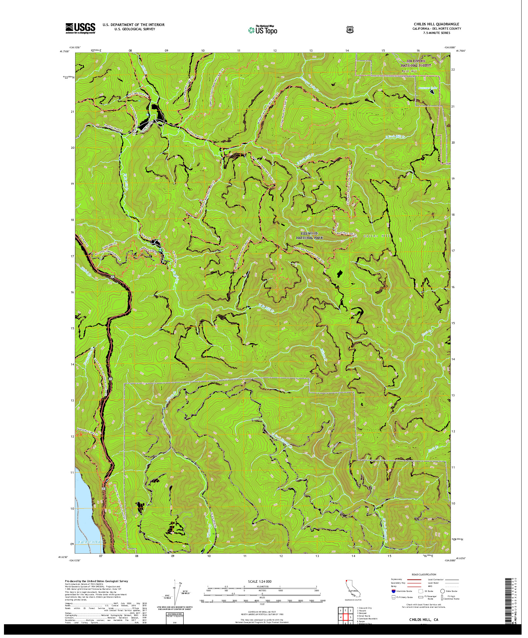 US TOPO 7.5-MINUTE MAP FOR CHILDS HILL, CA