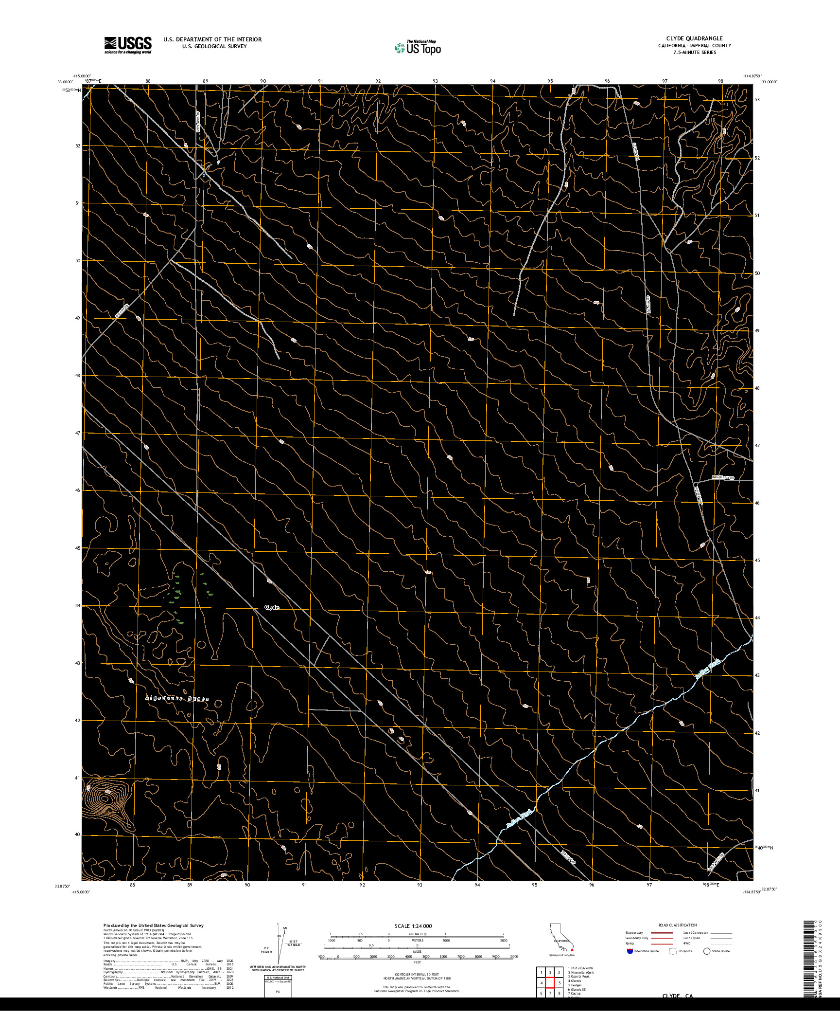 US TOPO 7.5-MINUTE MAP FOR CLYDE, CA