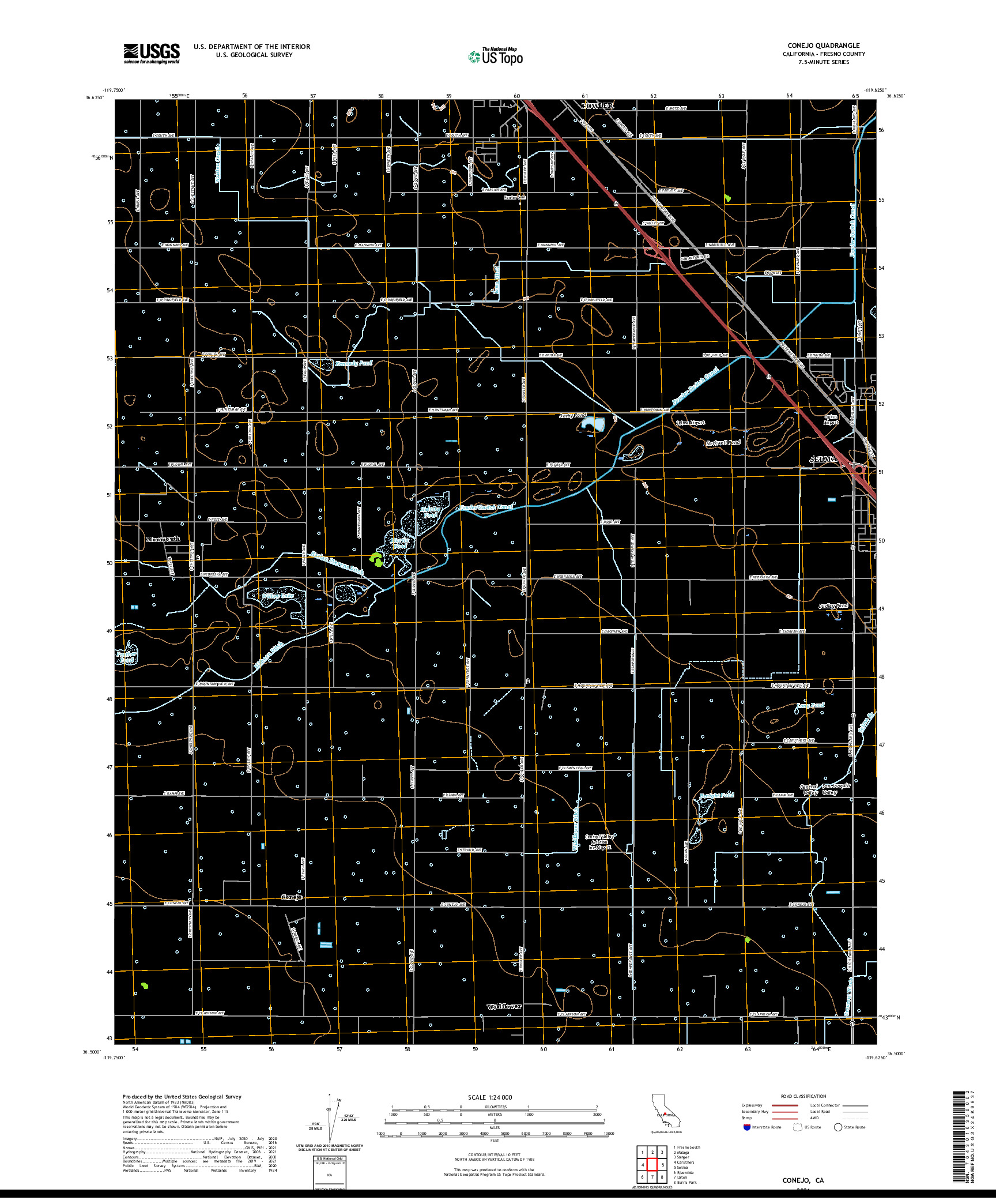 US TOPO 7.5-MINUTE MAP FOR CONEJO, CA