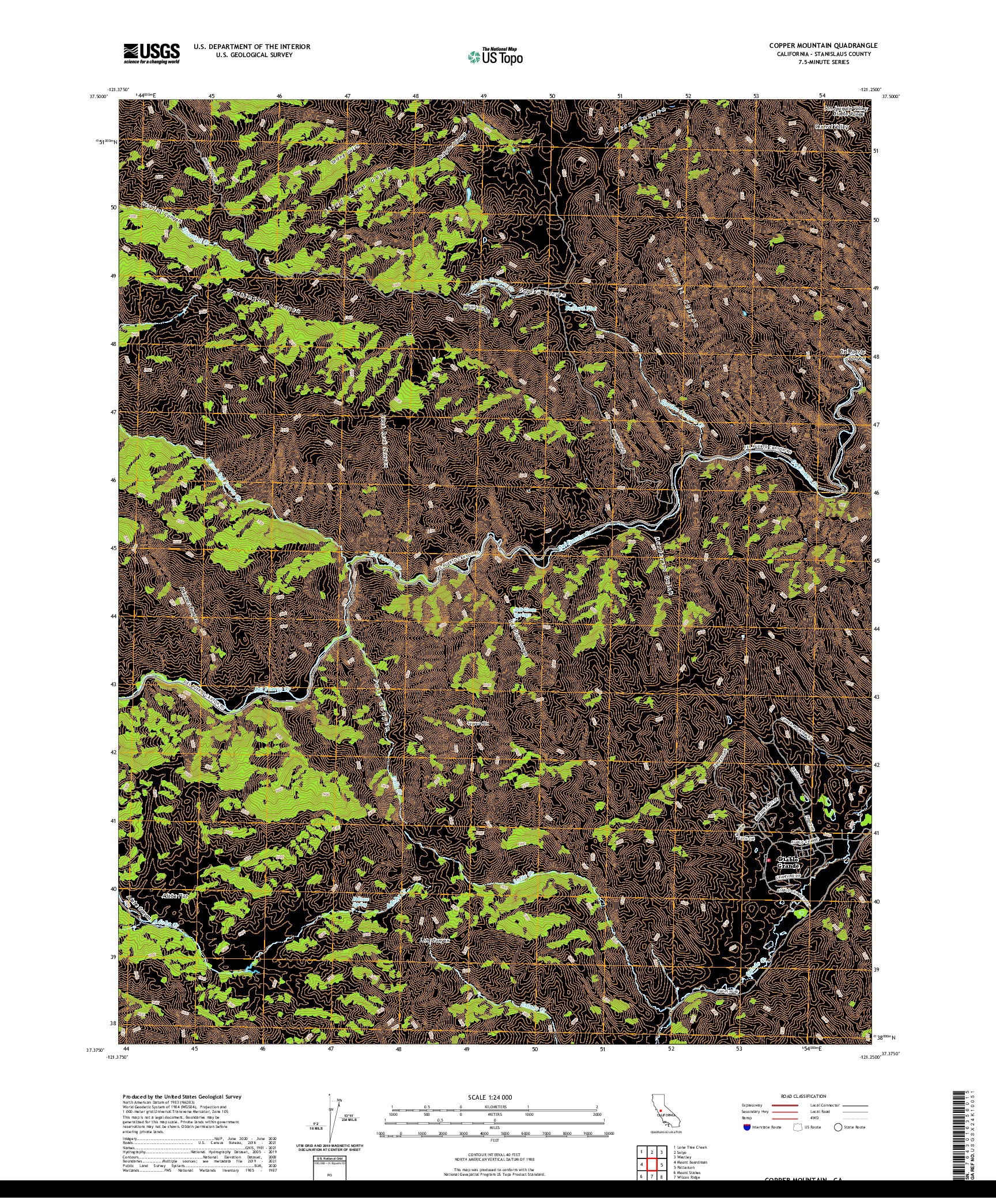 US TOPO 7.5-MINUTE MAP FOR COPPER MOUNTAIN, CA