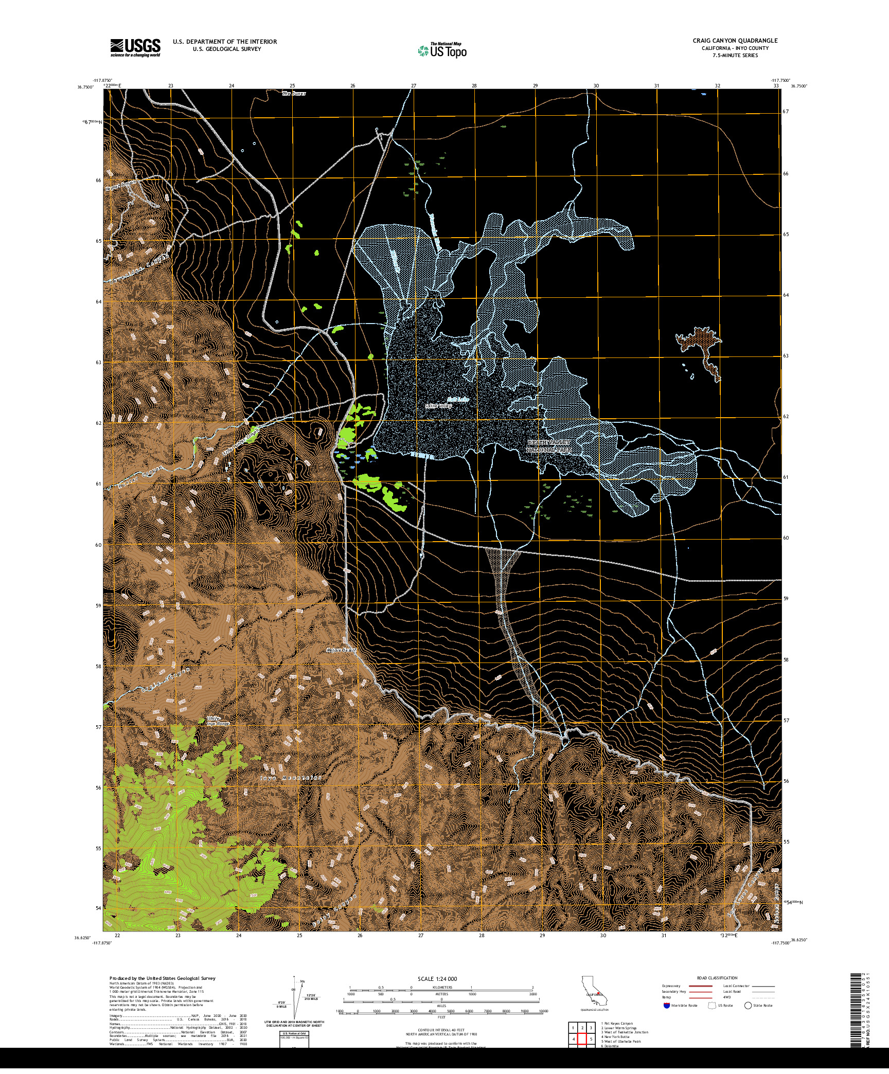 US TOPO 7.5-MINUTE MAP FOR CRAIG CANYON, CA