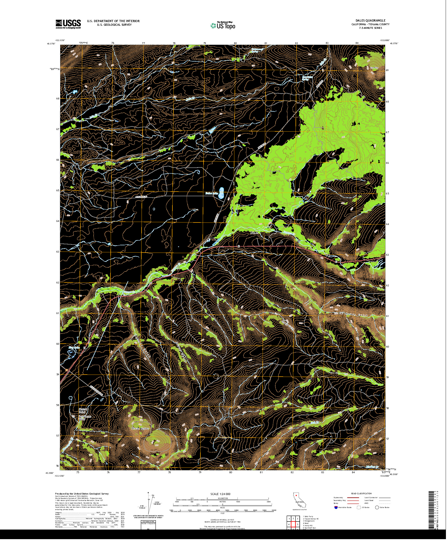 US TOPO 7.5-MINUTE MAP FOR DALES, CA