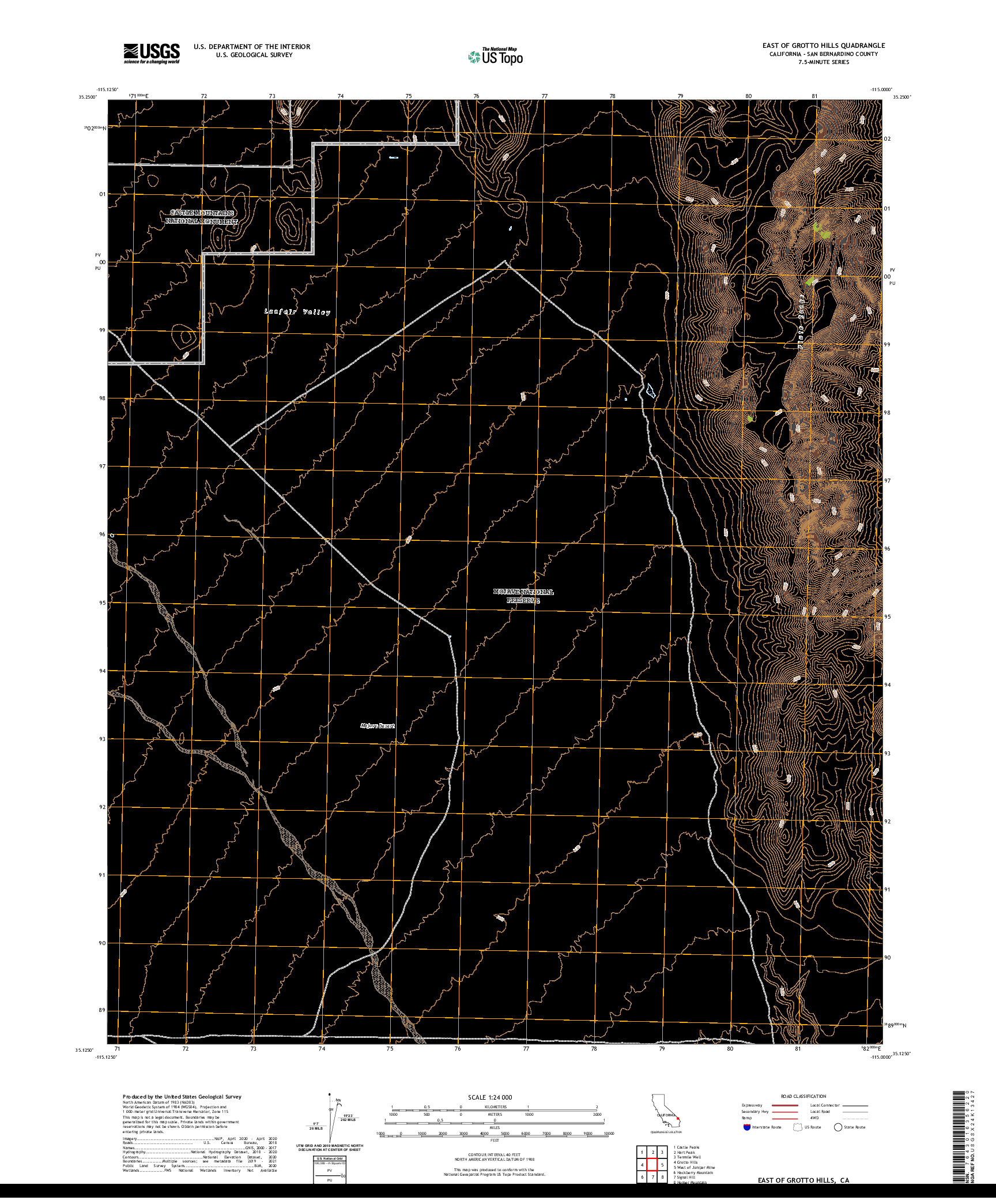 US TOPO 7.5-MINUTE MAP FOR EAST OF GROTTO HILLS, CA