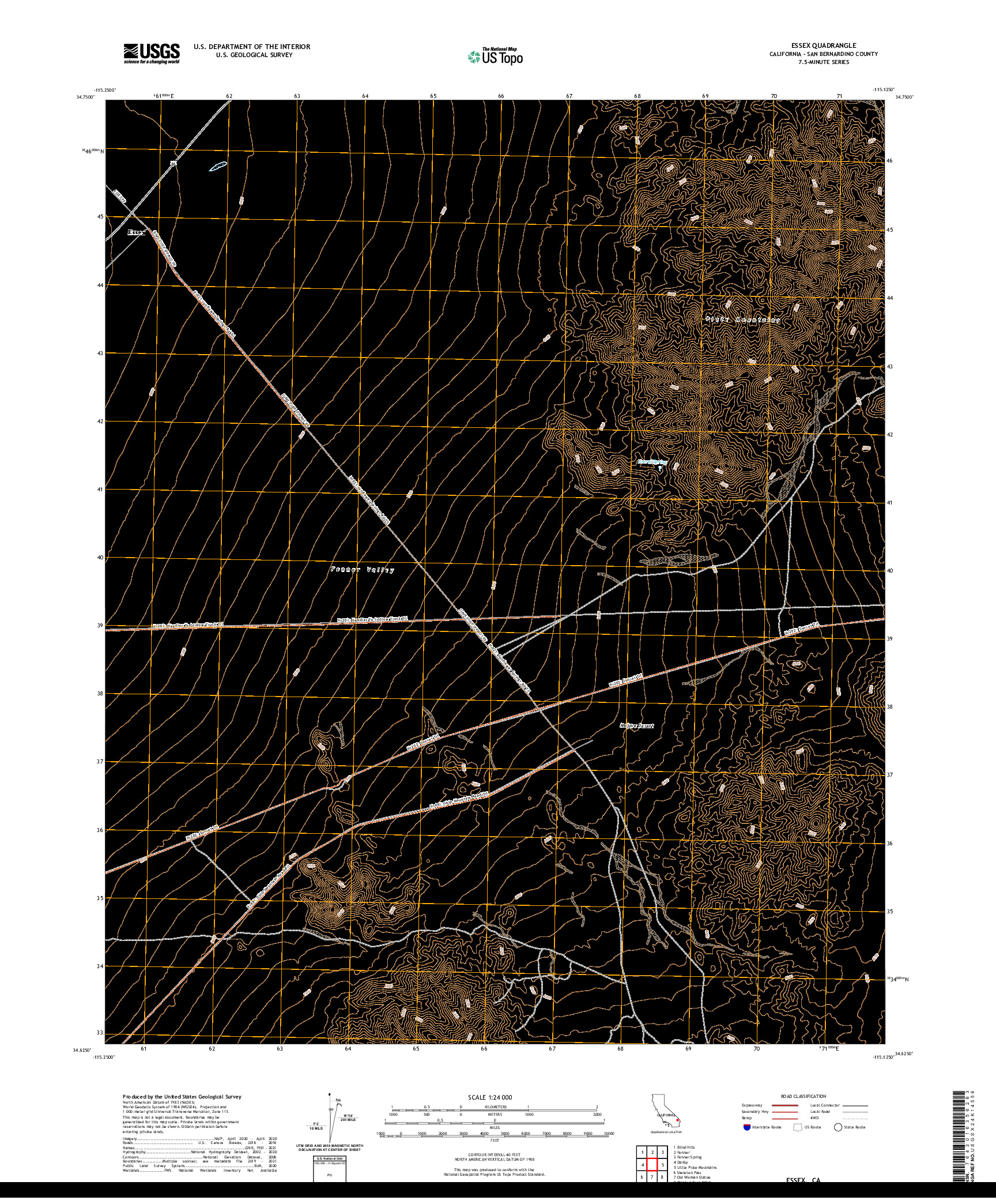 US TOPO 7.5-MINUTE MAP FOR ESSEX, CA