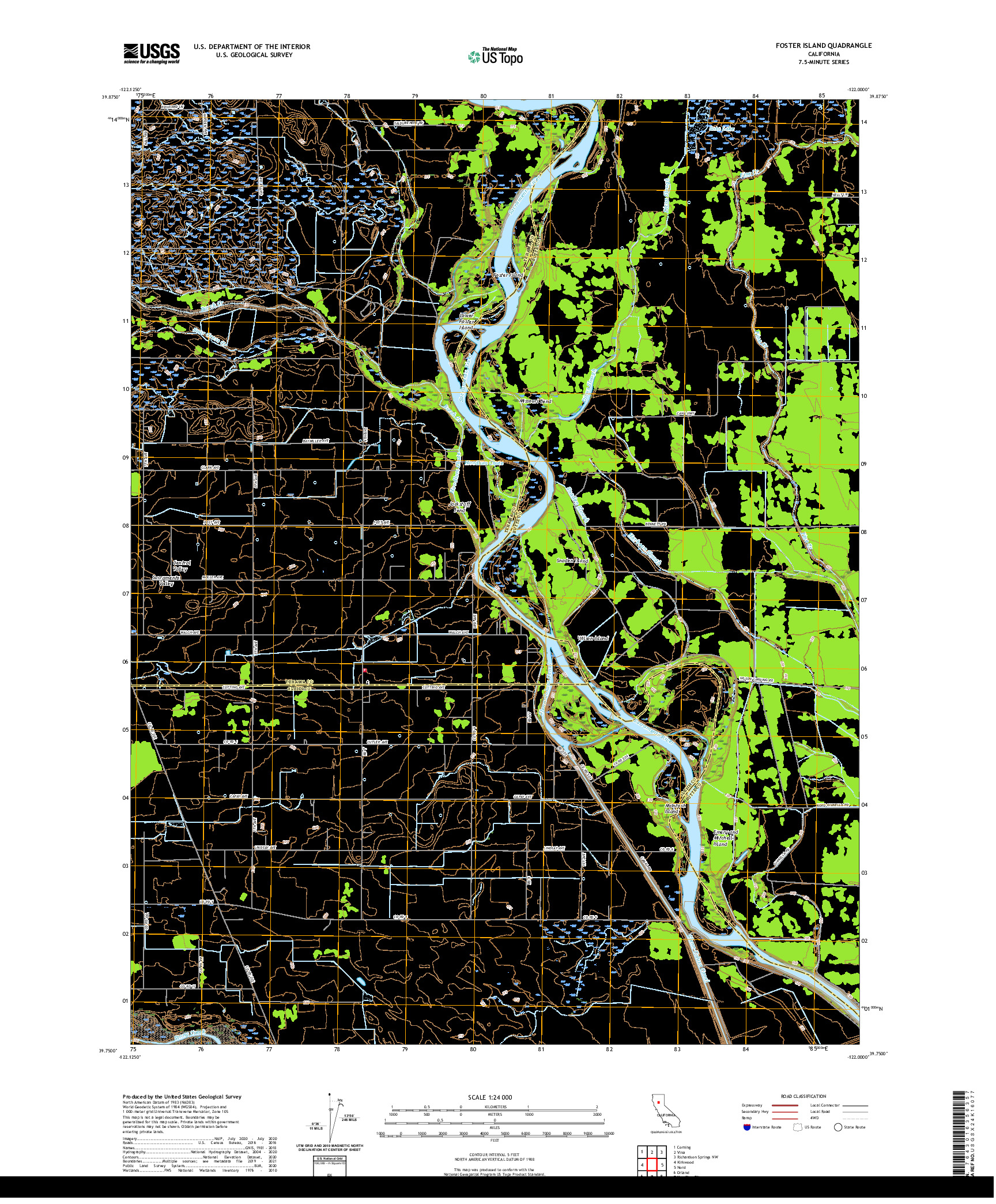 US TOPO 7.5-MINUTE MAP FOR FOSTER ISLAND, CA