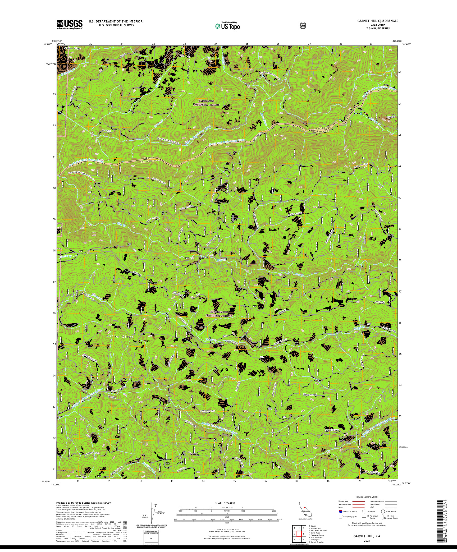 US TOPO 7.5-MINUTE MAP FOR GARNET HILL, CA