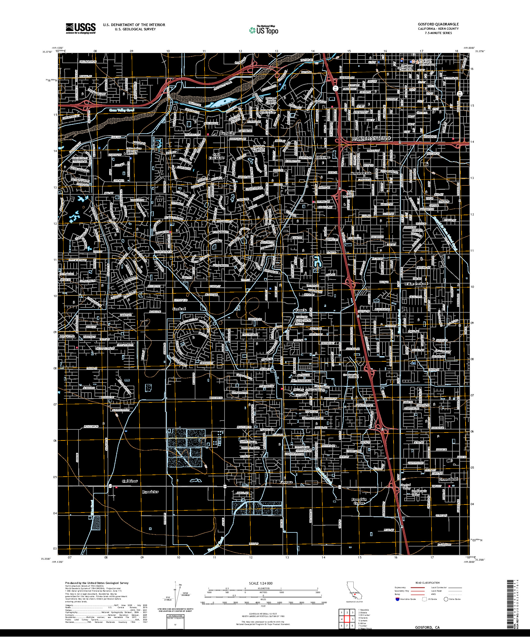 US TOPO 7.5-MINUTE MAP FOR GOSFORD, CA