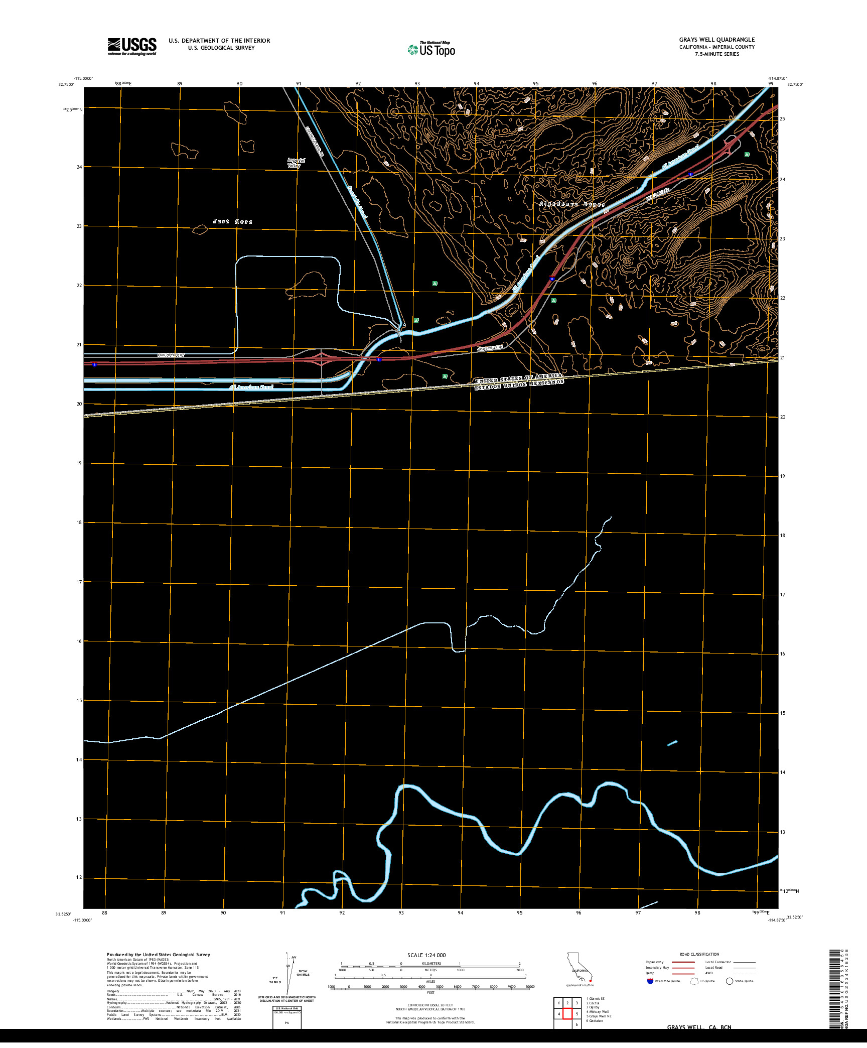 US TOPO 7.5-MINUTE MAP FOR GRAYS WELL, CA,BCN