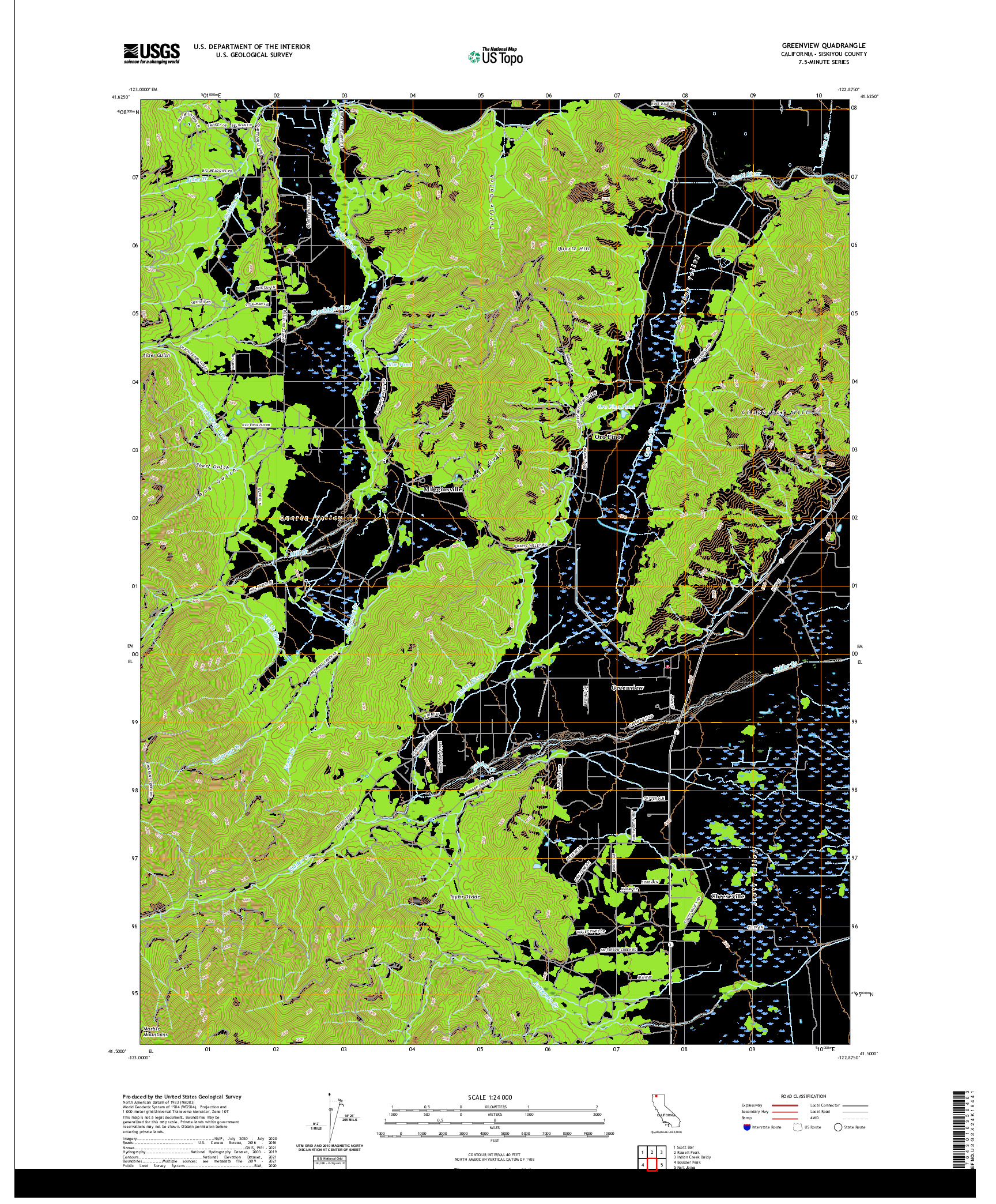 US TOPO 7.5-MINUTE MAP FOR GREENVIEW, CA