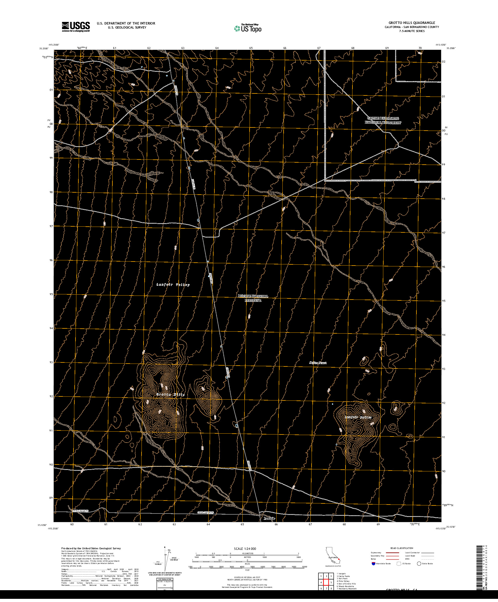 US TOPO 7.5-MINUTE MAP FOR GROTTO HILLS, CA