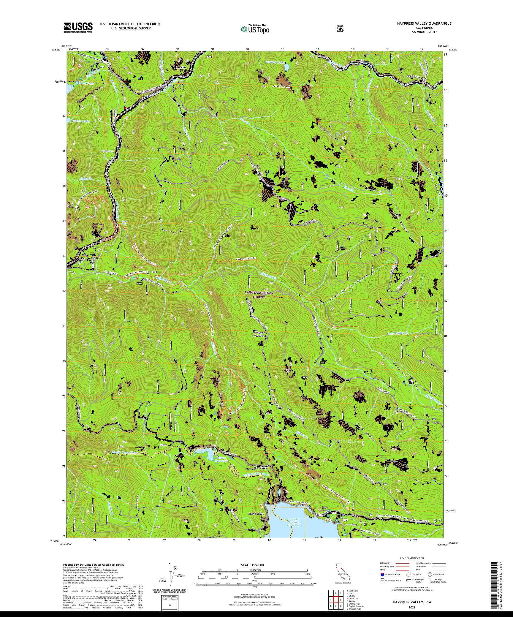 US TOPO 7.5-MINUTE MAP FOR HAYPRESS VALLEY, CA