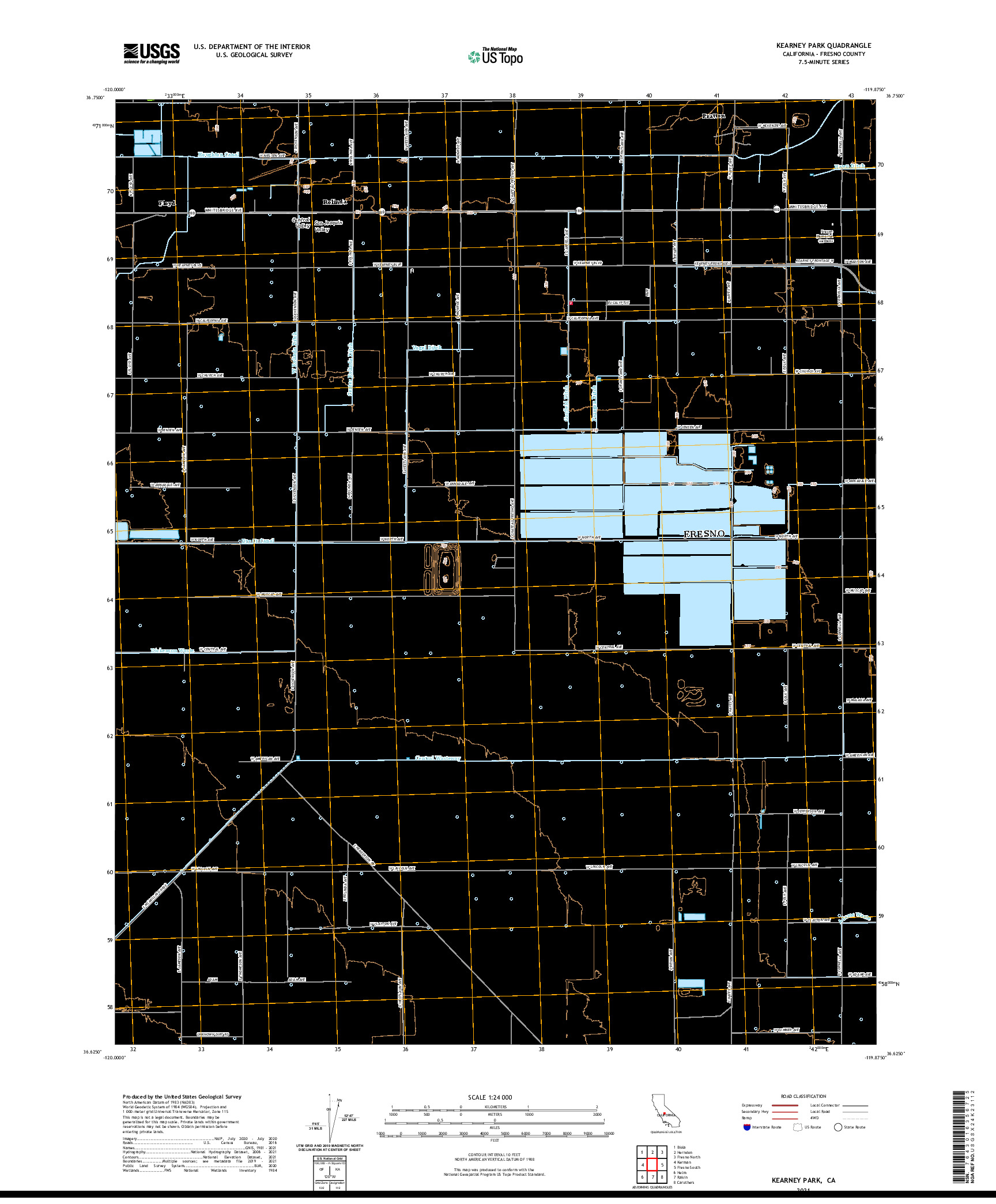 US TOPO 7.5-MINUTE MAP FOR KEARNEY PARK, CA