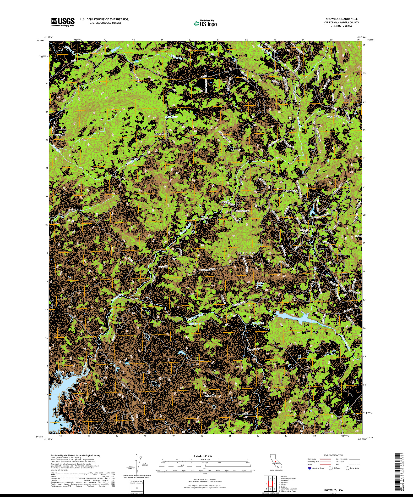 US TOPO 7.5-MINUTE MAP FOR KNOWLES, CA