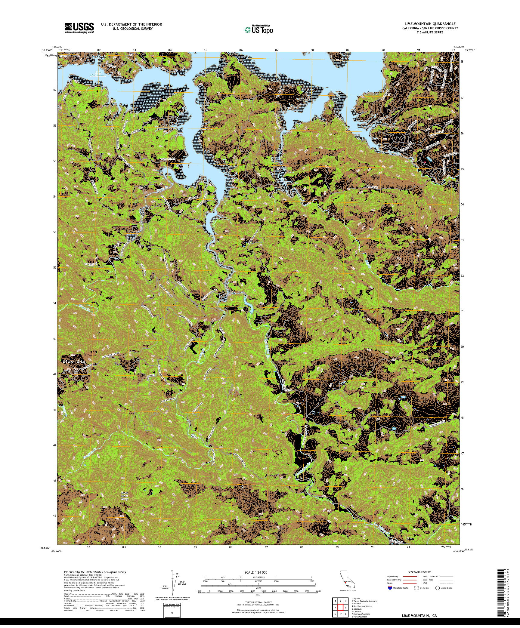 US TOPO 7.5-MINUTE MAP FOR LIME MOUNTAIN, CA