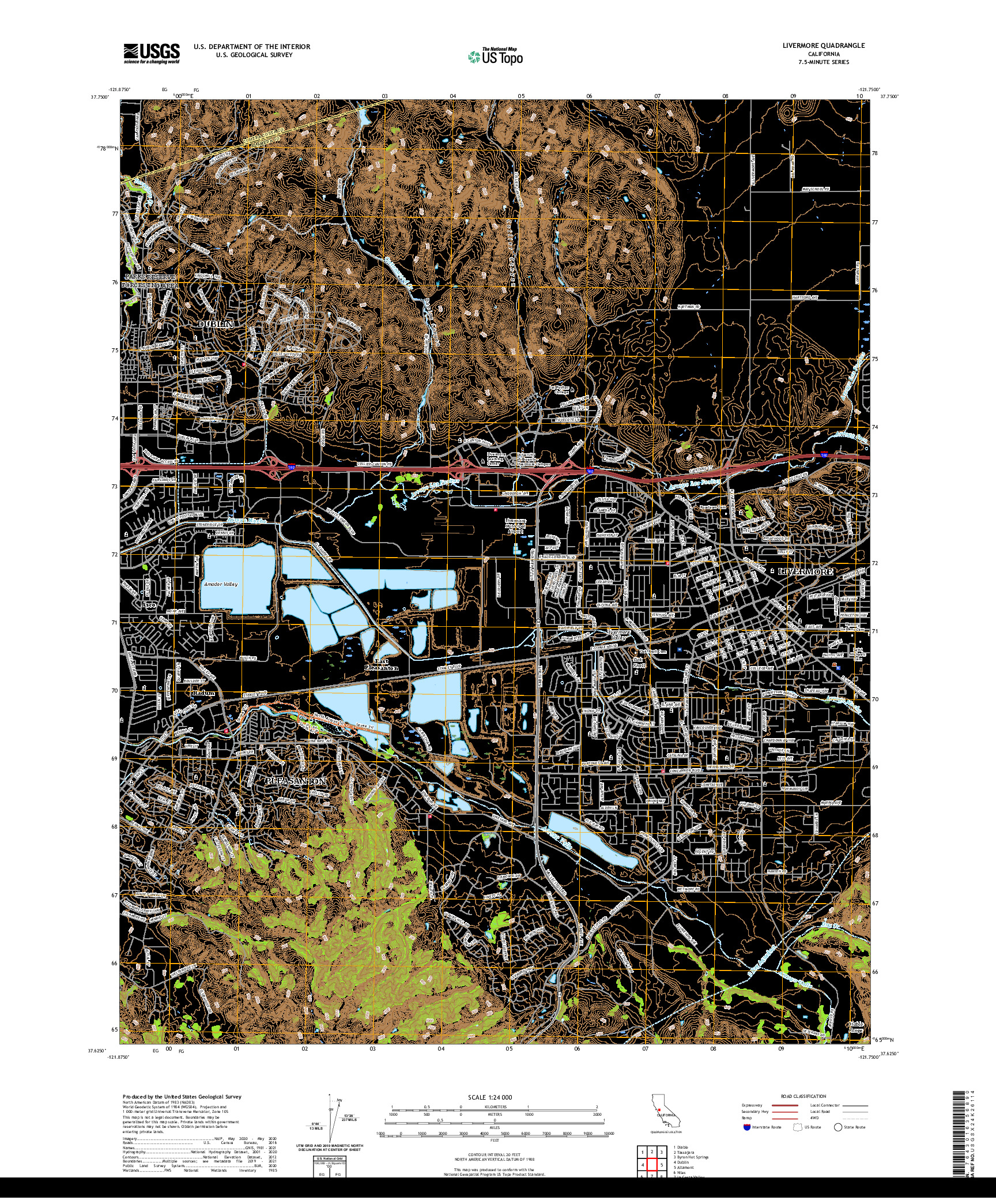 US TOPO 7.5-MINUTE MAP FOR LIVERMORE, CA