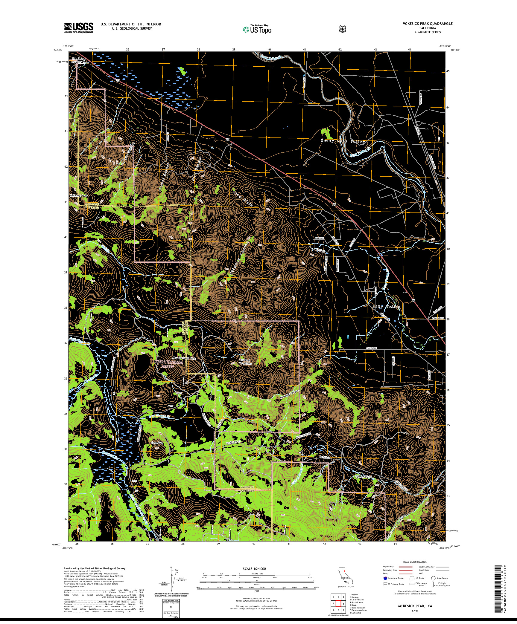 US TOPO 7.5-MINUTE MAP FOR MCKESICK PEAK, CA