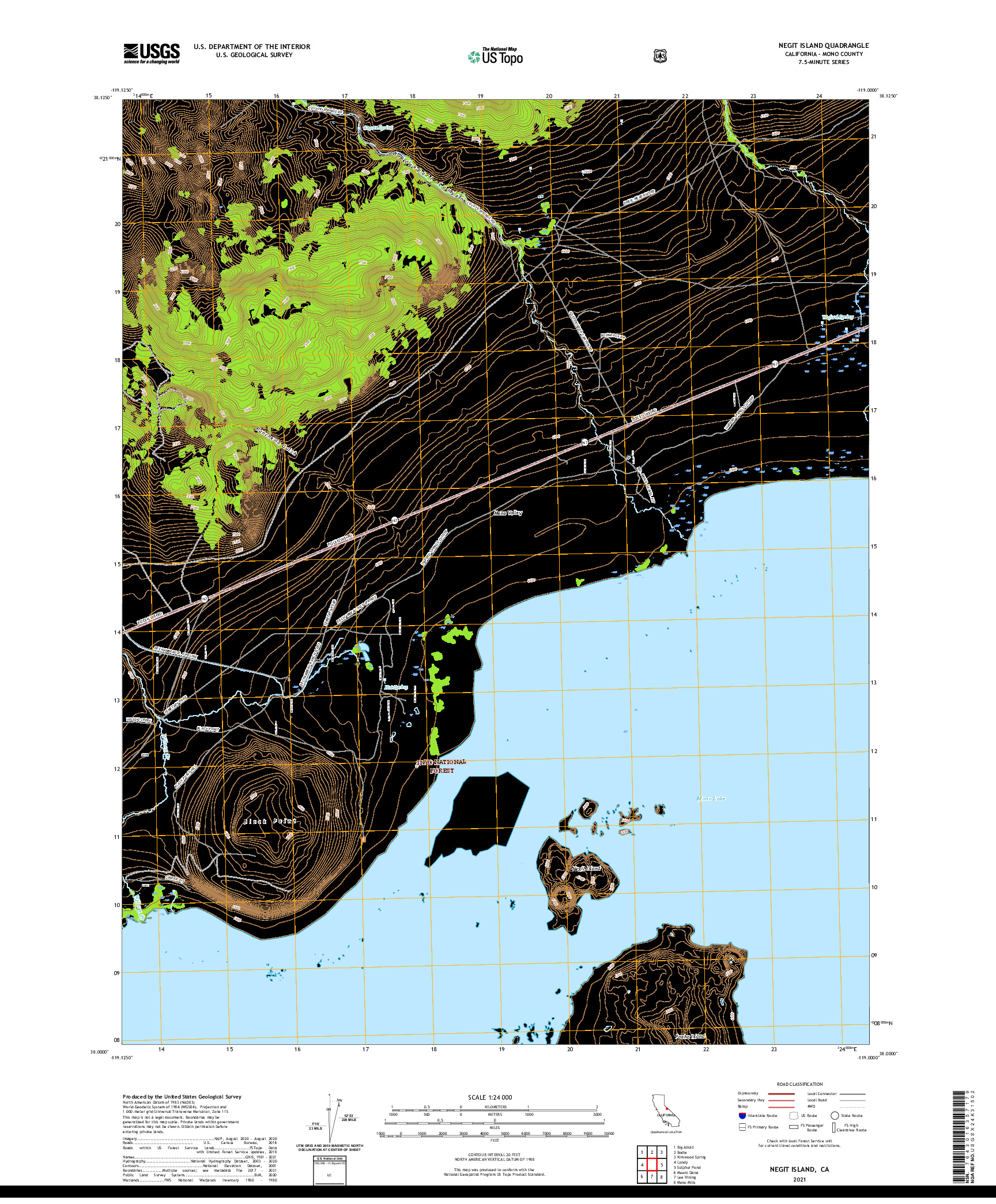 US TOPO 7.5-MINUTE MAP FOR NEGIT ISLAND, CA