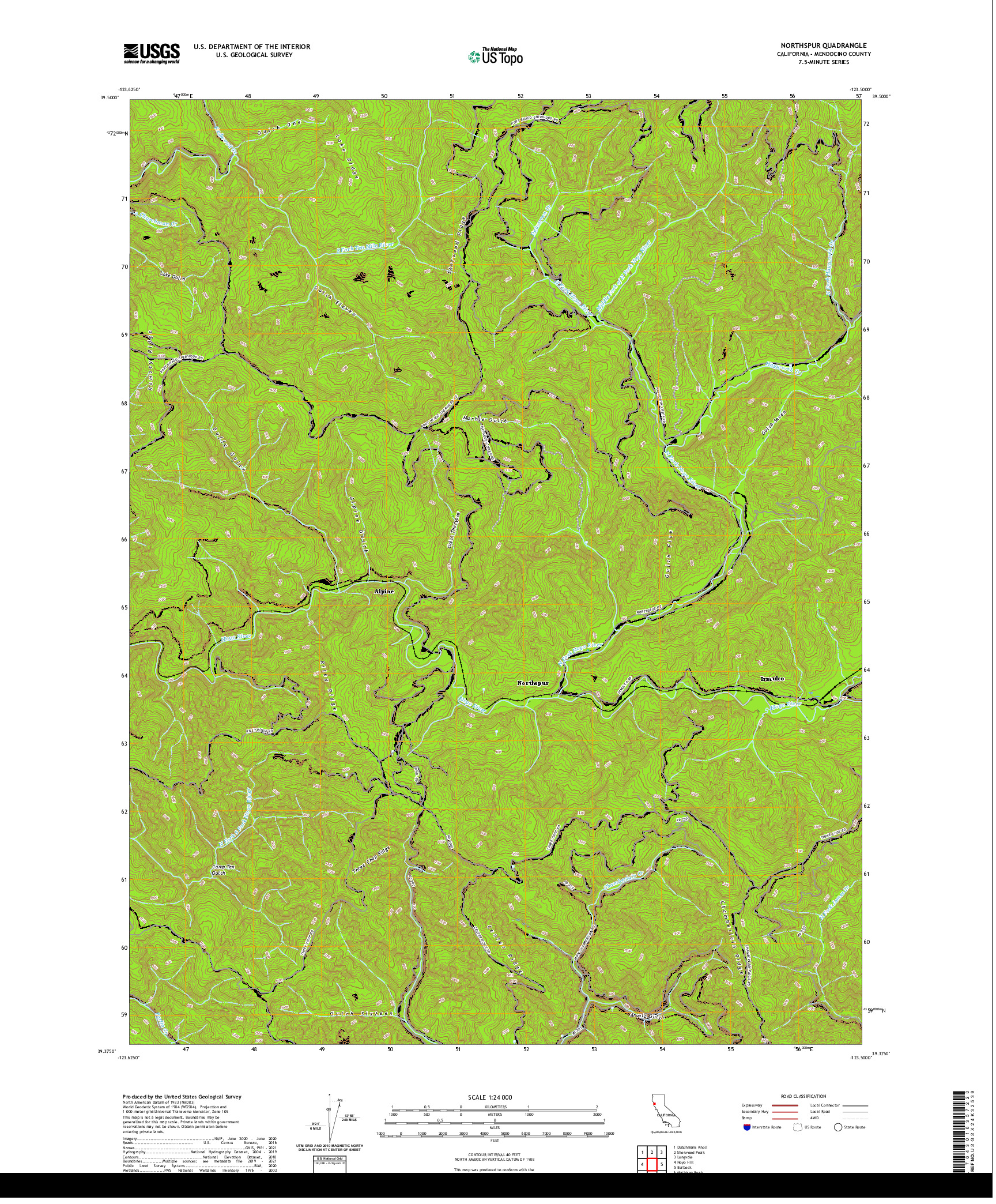 US TOPO 7.5-MINUTE MAP FOR NORTHSPUR, CA