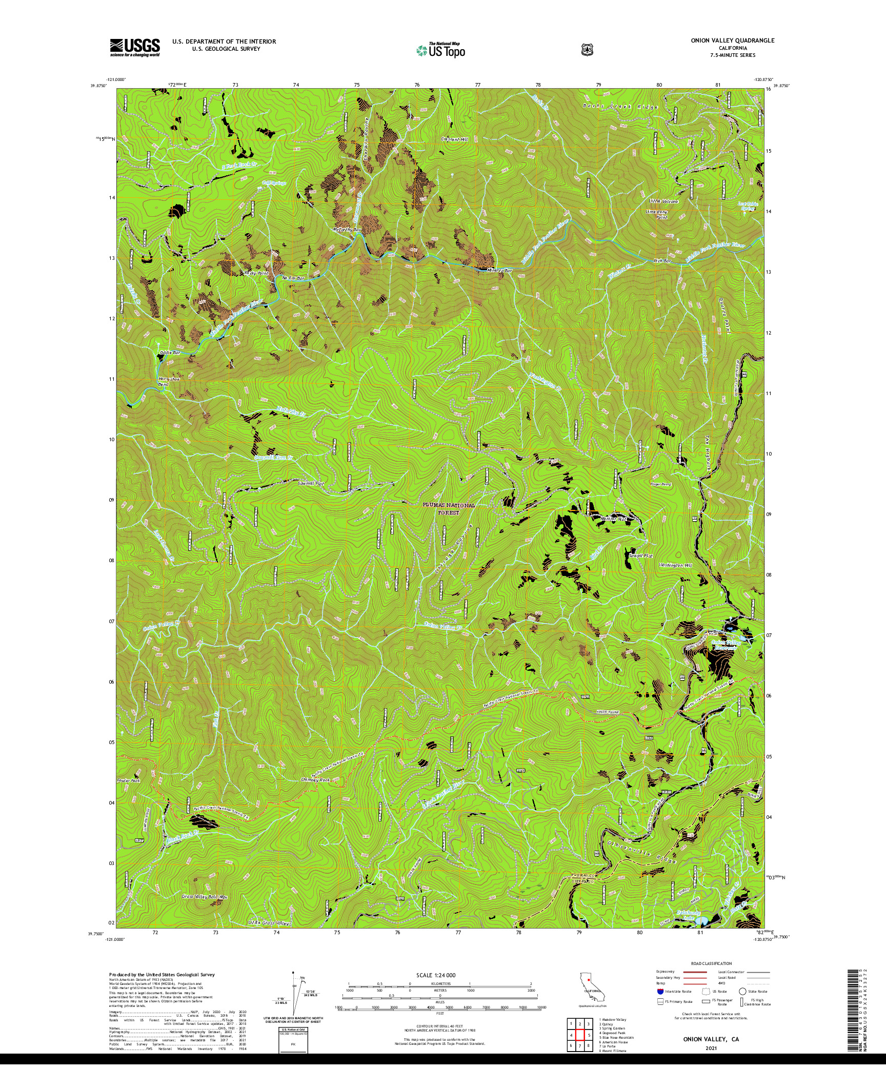 US TOPO 7.5-MINUTE MAP FOR ONION VALLEY, CA