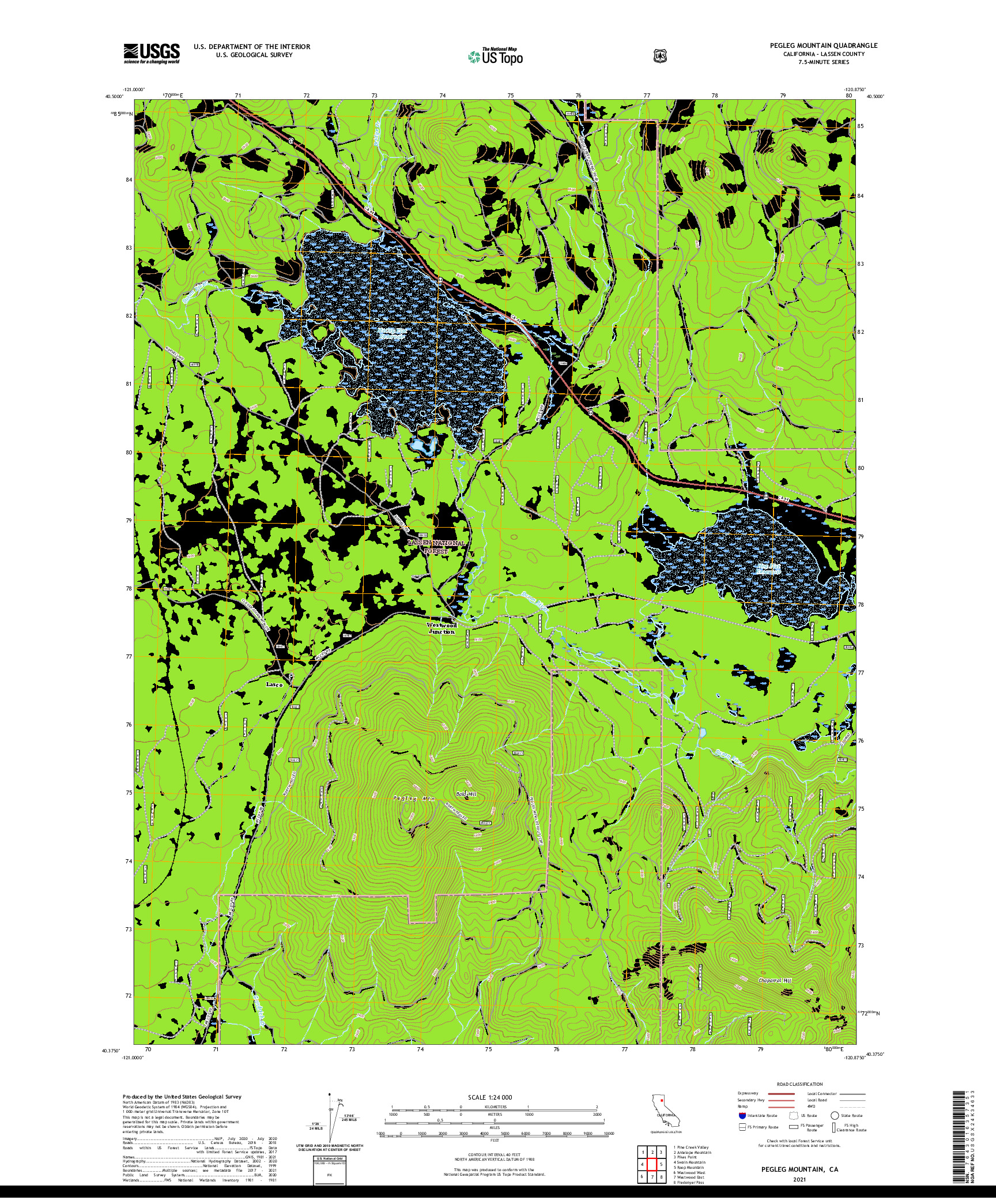 US TOPO 7.5-MINUTE MAP FOR PEGLEG MOUNTAIN, CA