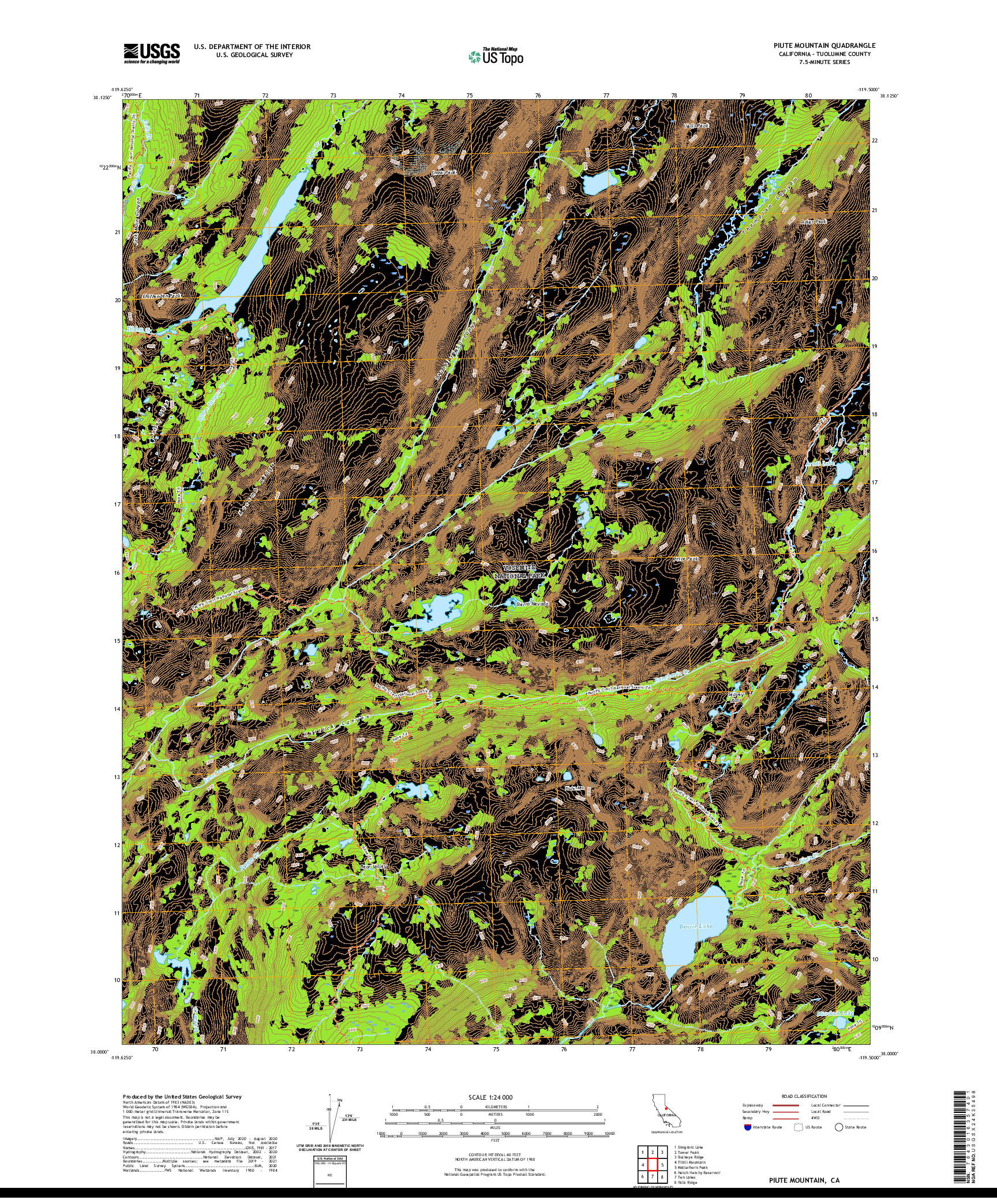 US TOPO 7.5-MINUTE MAP FOR PIUTE MOUNTAIN, CA