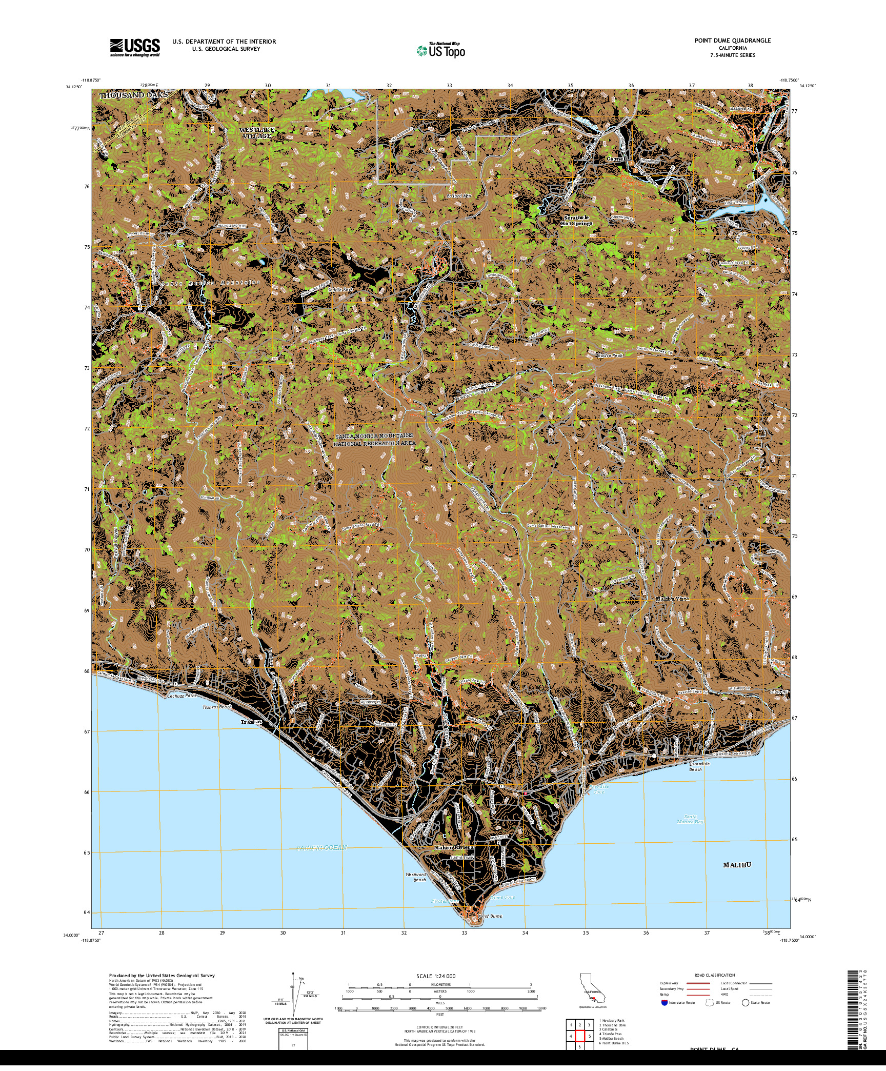 US TOPO 7.5-MINUTE MAP FOR POINT DUME, CA