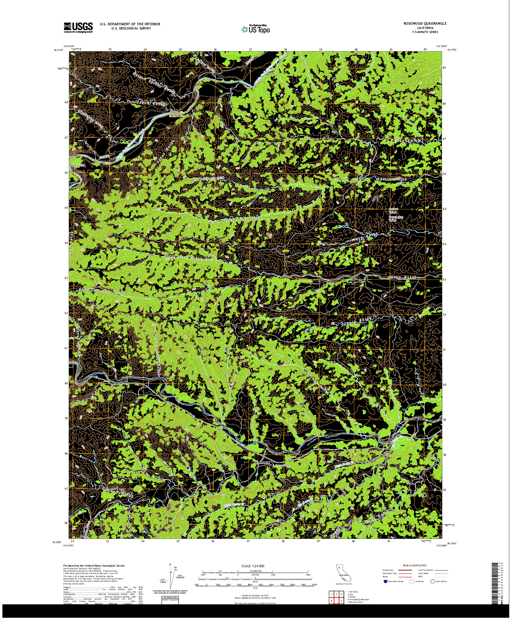 US TOPO 7.5-MINUTE MAP FOR ROSEWOOD, CA