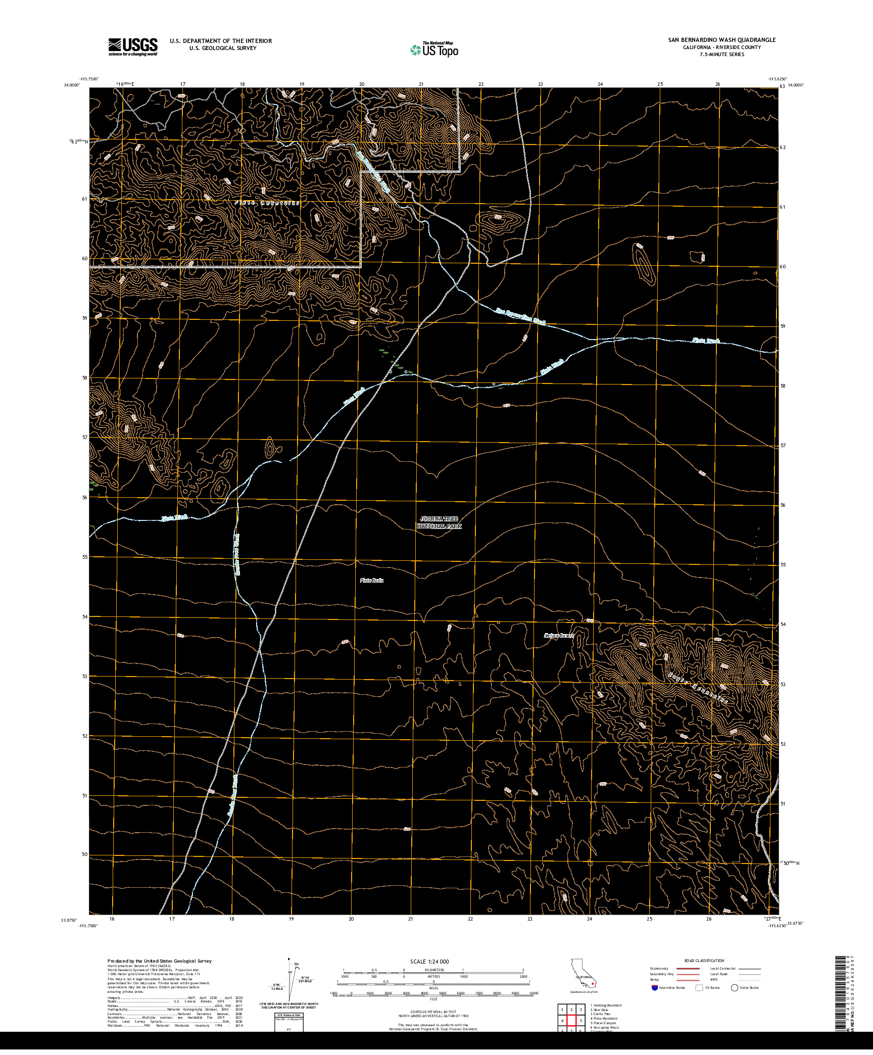 US TOPO 7.5-MINUTE MAP FOR SAN BERNARDINO WASH, CA