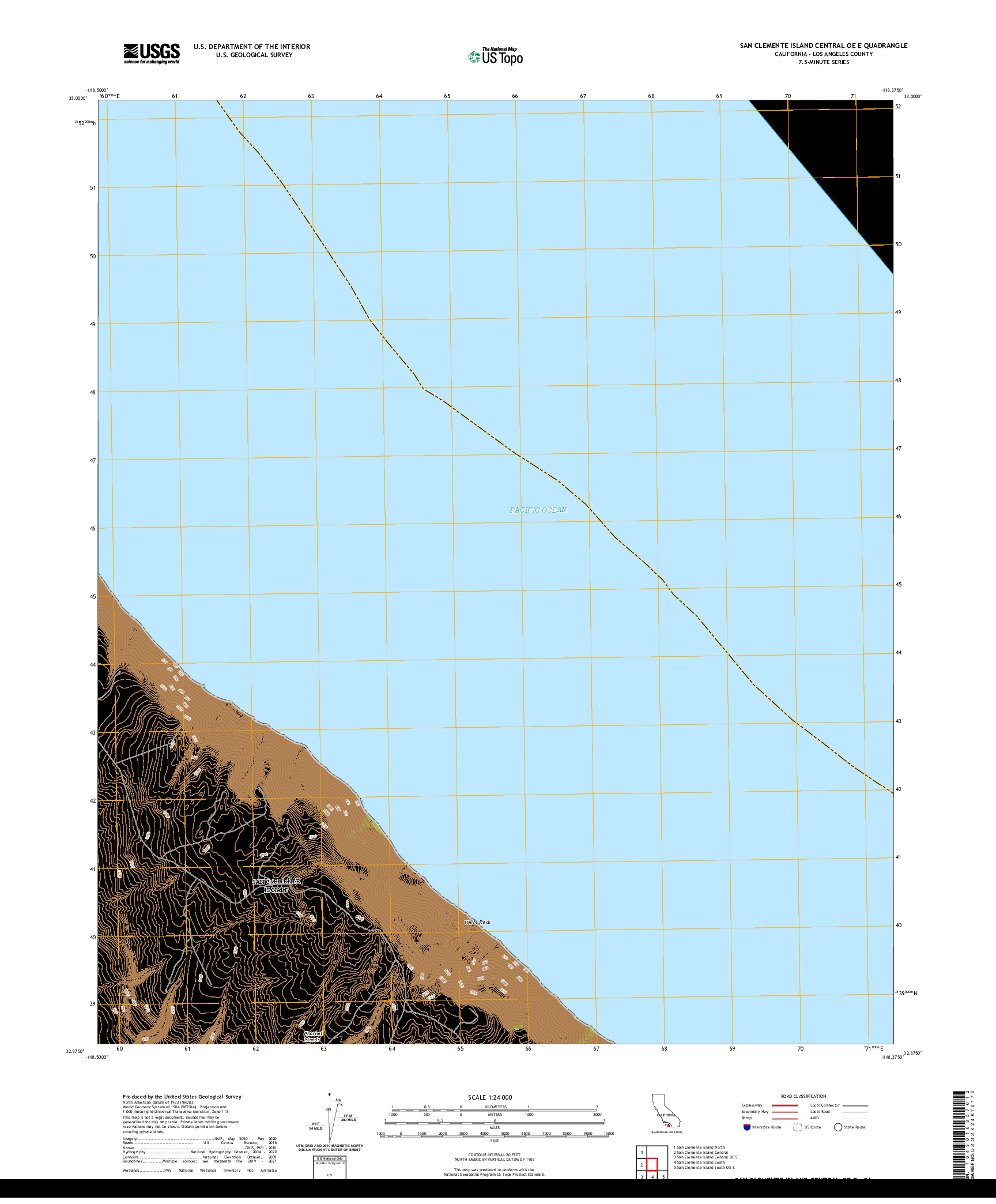 US TOPO 7.5-MINUTE MAP FOR SAN CLEMENTE ISLAND CENTRAL OE E, CA