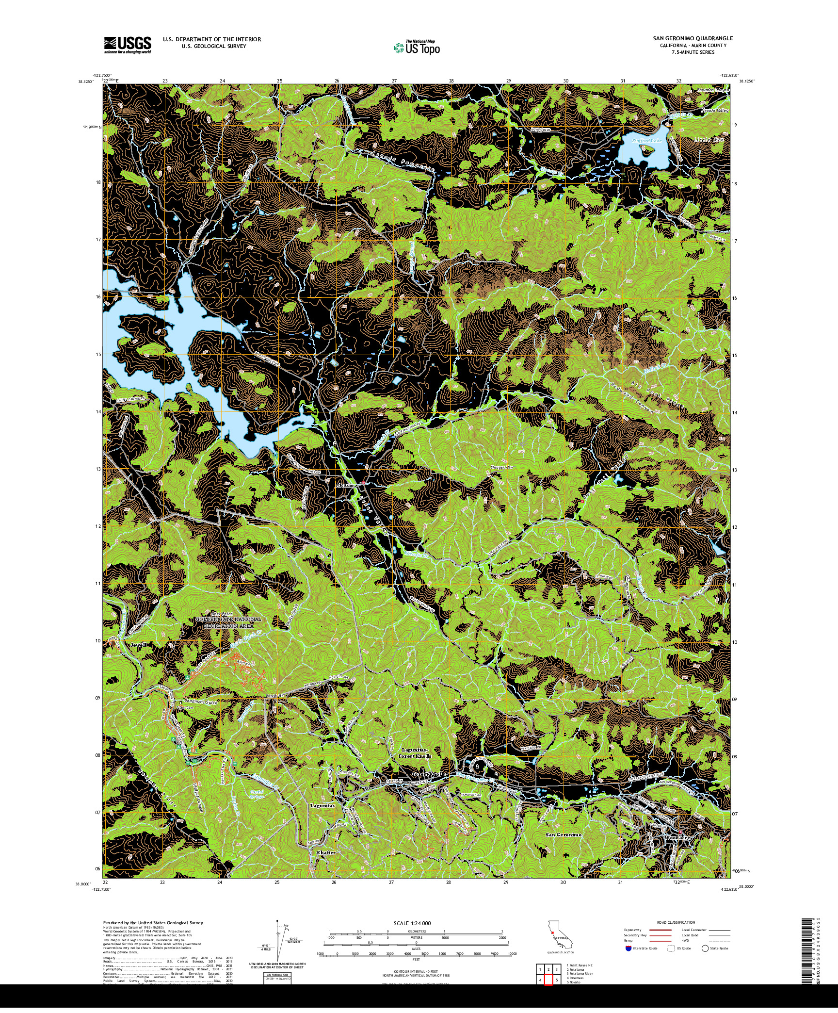 US TOPO 7.5-MINUTE MAP FOR SAN GERONIMO, CA