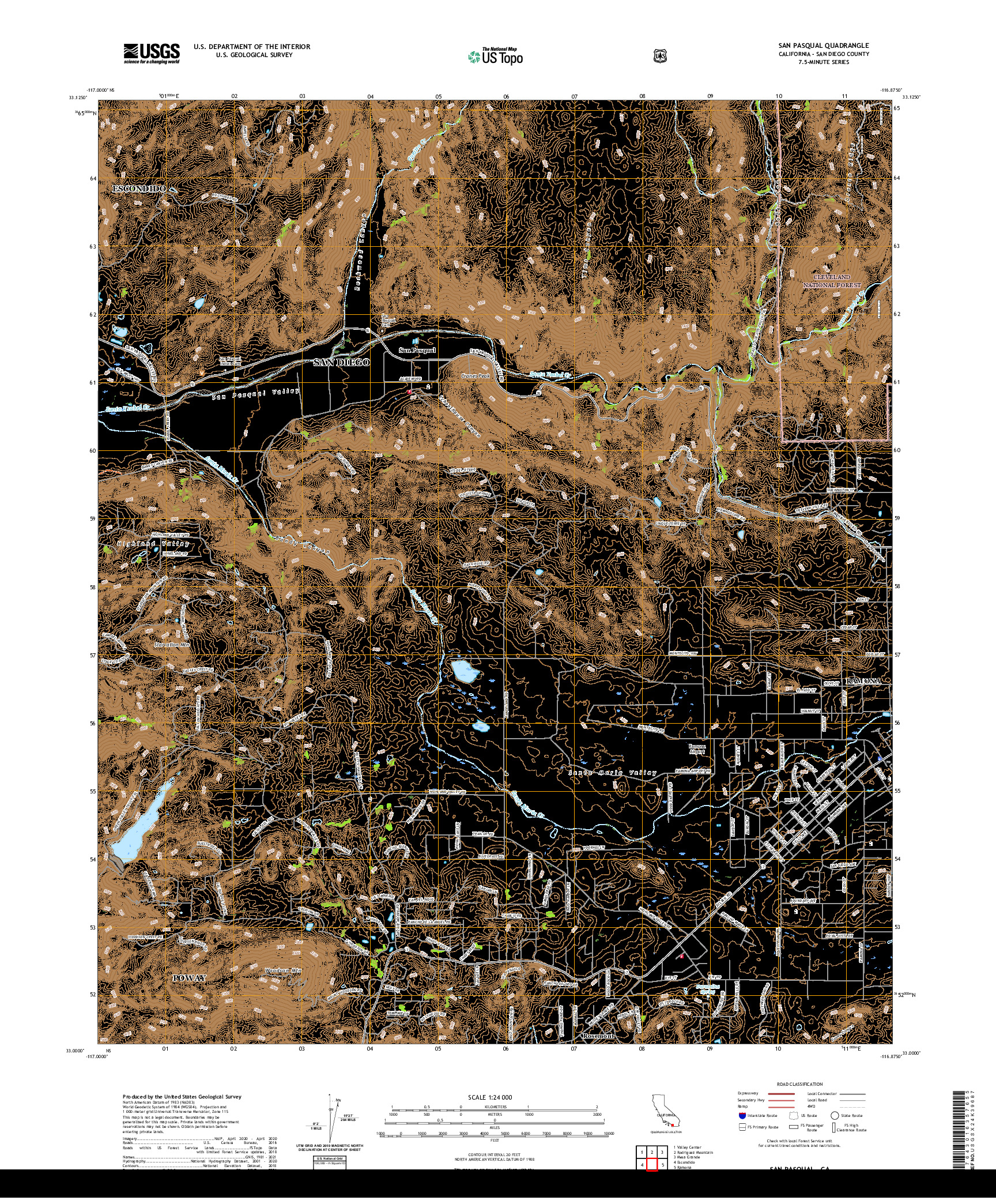 US TOPO 7.5-MINUTE MAP FOR SAN PASQUAL, CA