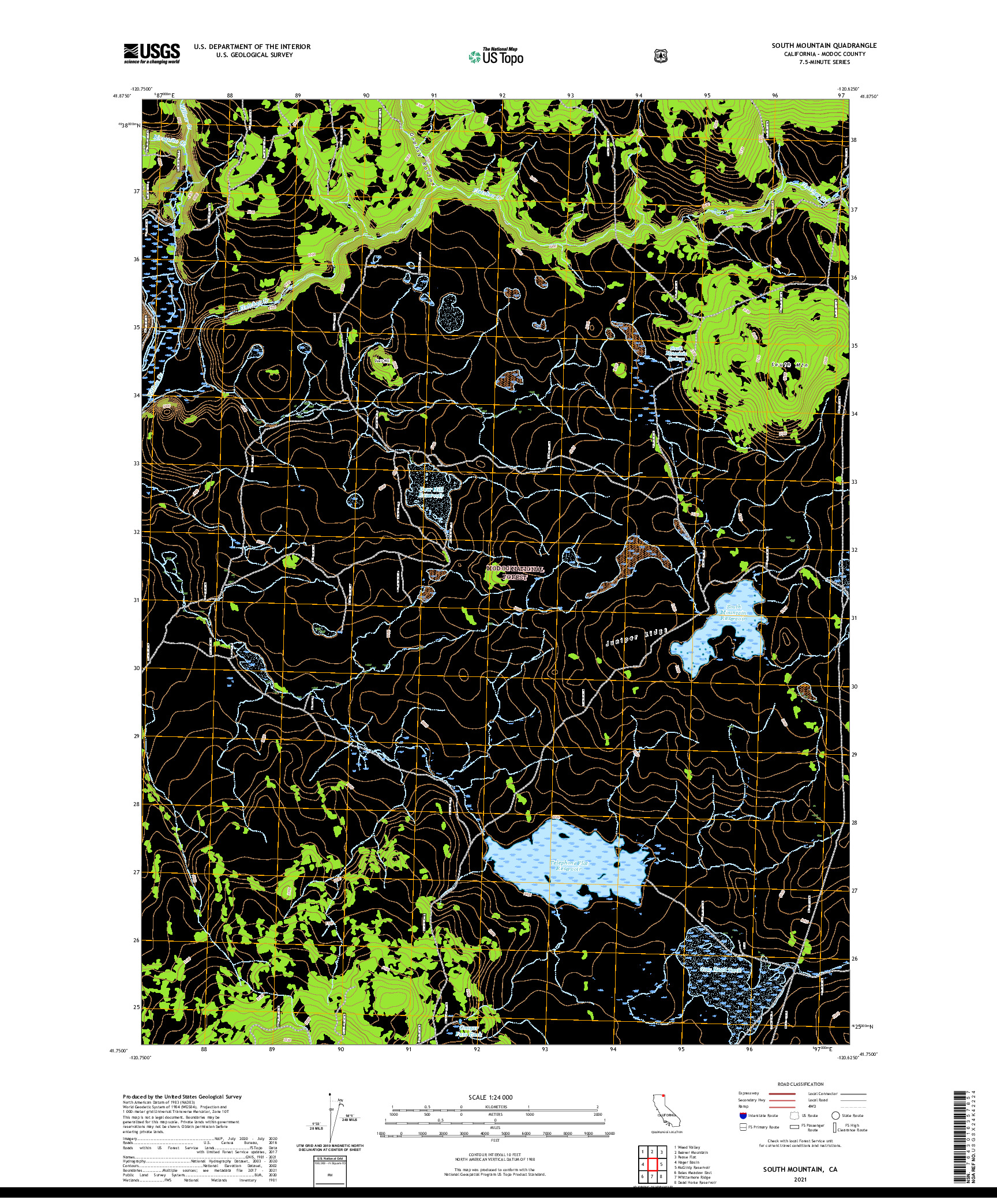 US TOPO 7.5-MINUTE MAP FOR SOUTH MOUNTAIN, CA