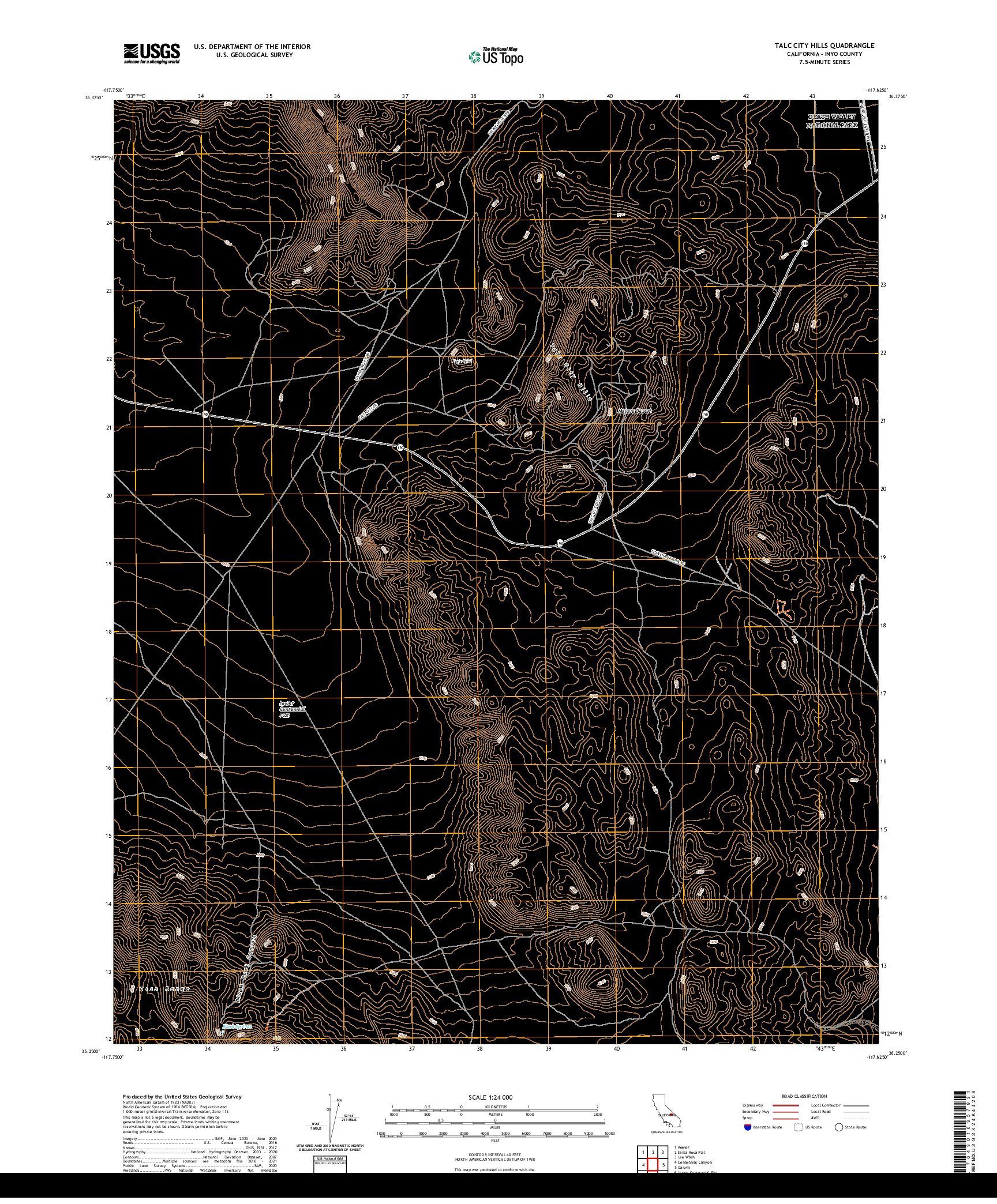 US TOPO 7.5-MINUTE MAP FOR TALC CITY HILLS, CA