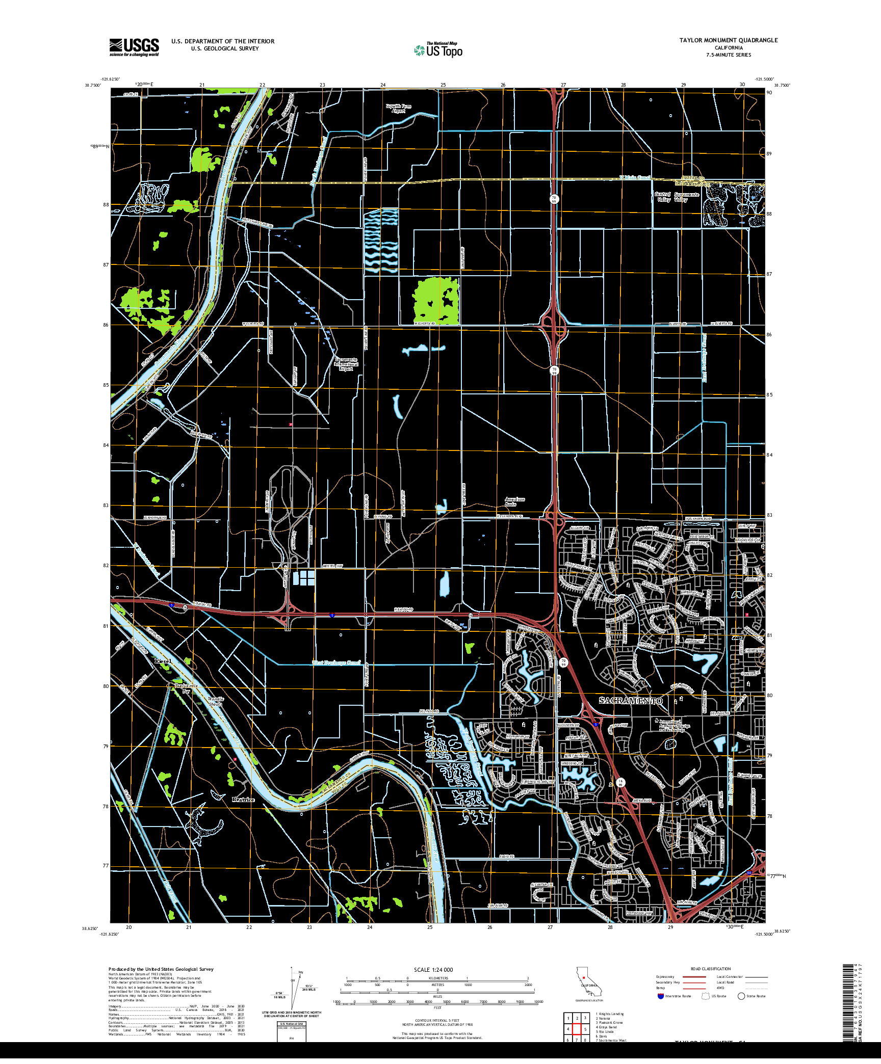 US TOPO 7.5-MINUTE MAP FOR TAYLOR MONUMENT, CA