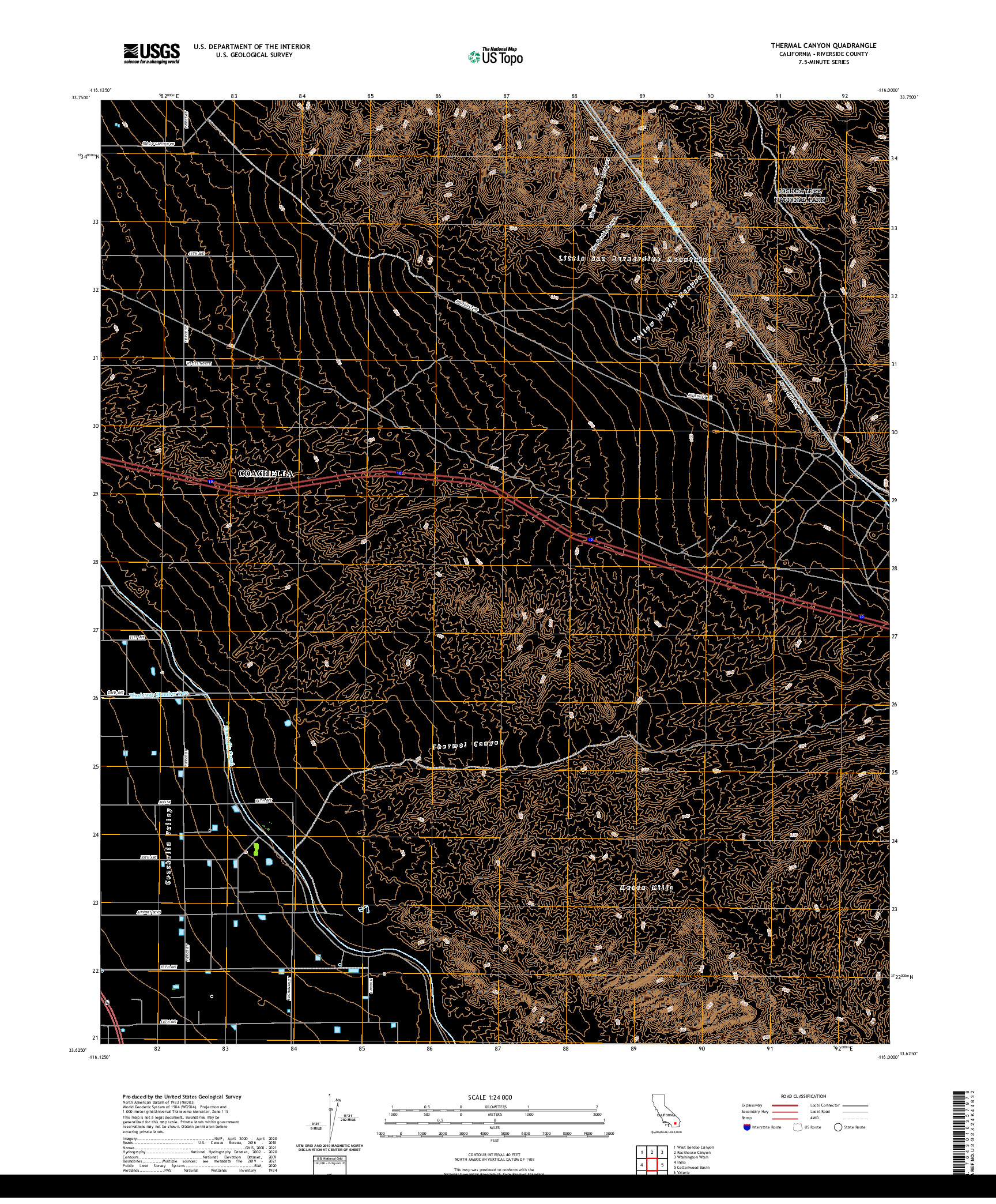 US TOPO 7.5-MINUTE MAP FOR THERMAL CANYON, CA