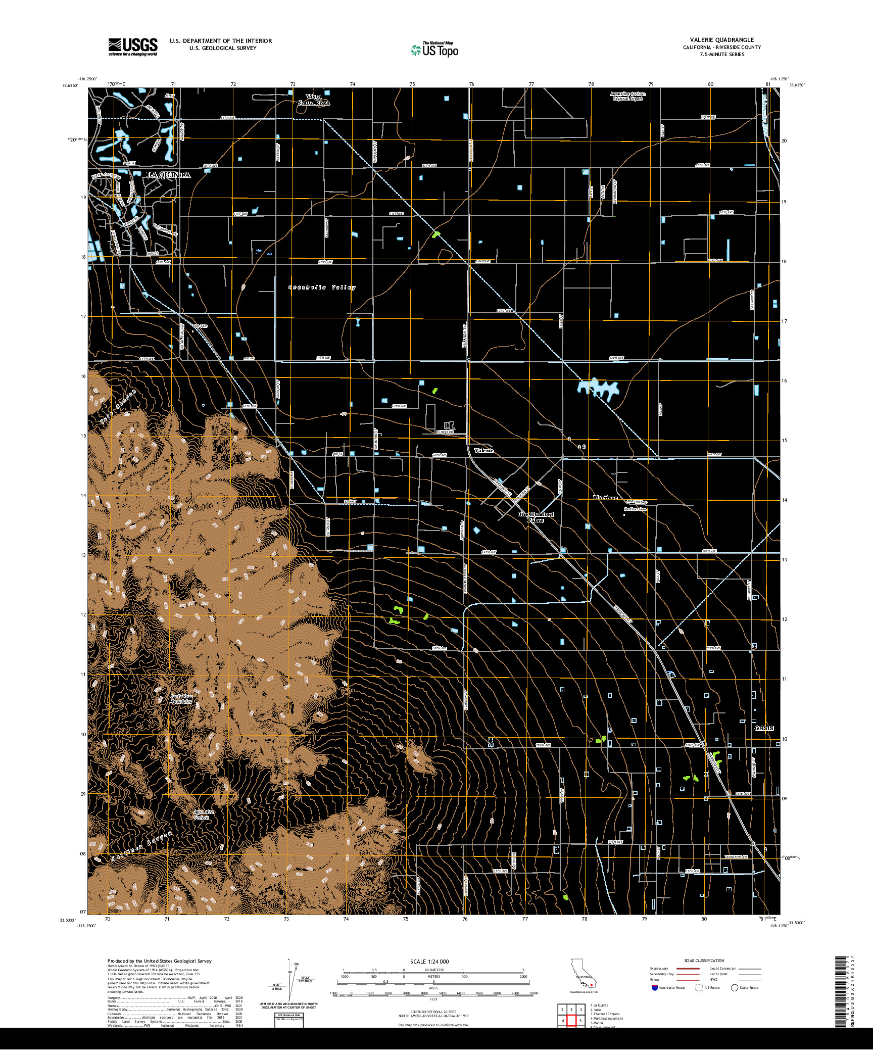 US TOPO 7.5-MINUTE MAP FOR VALERIE, CA