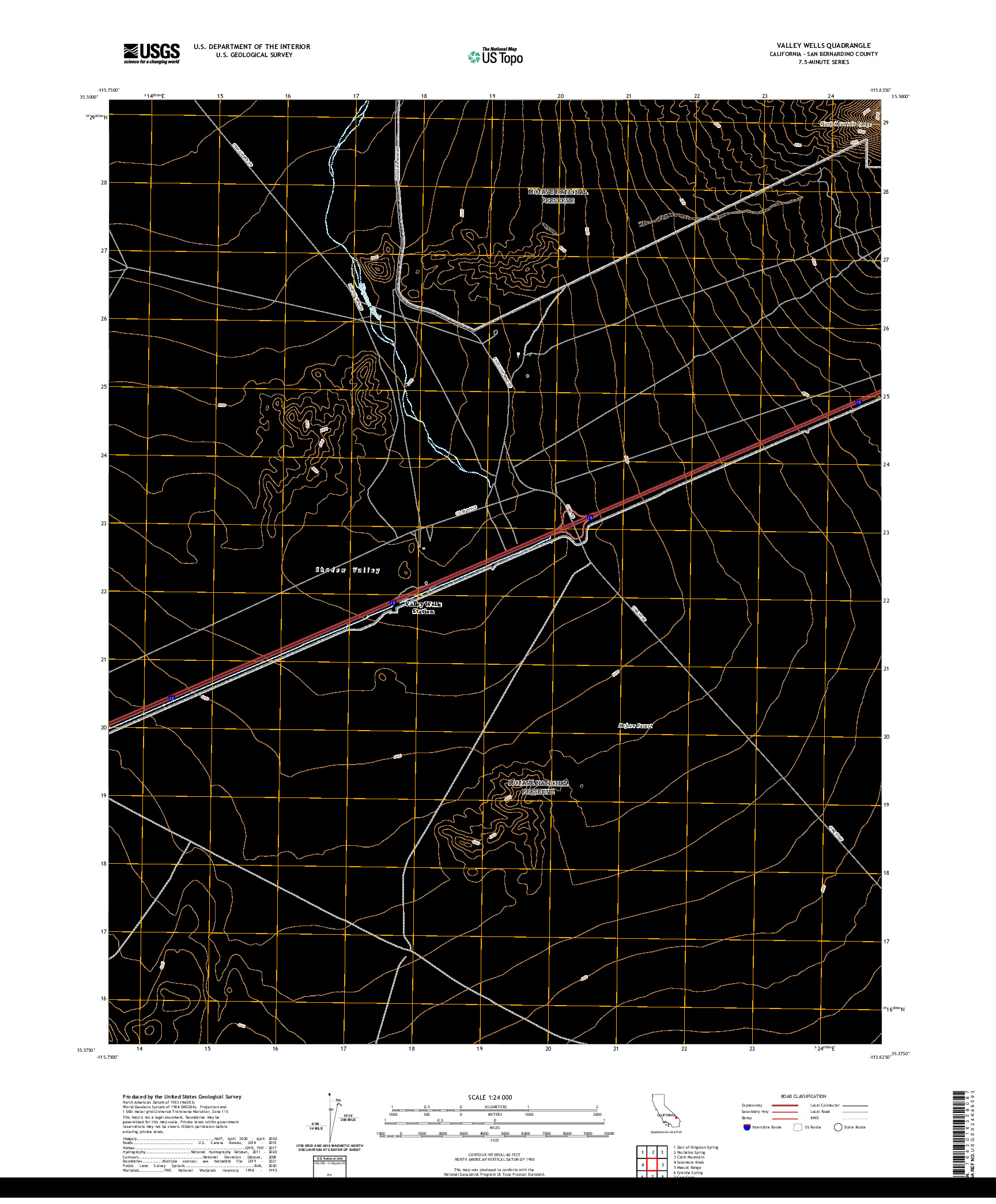 US TOPO 7.5-MINUTE MAP FOR VALLEY WELLS, CA