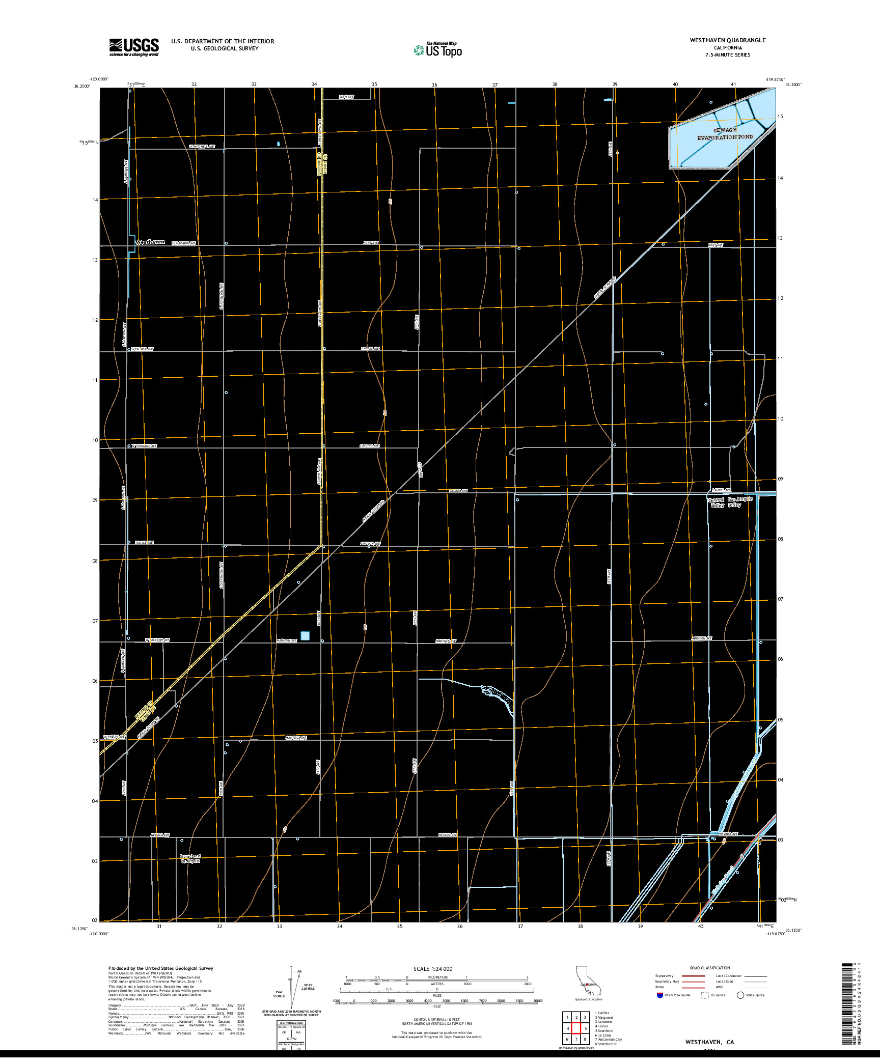 US TOPO 7.5-MINUTE MAP FOR WESTHAVEN, CA