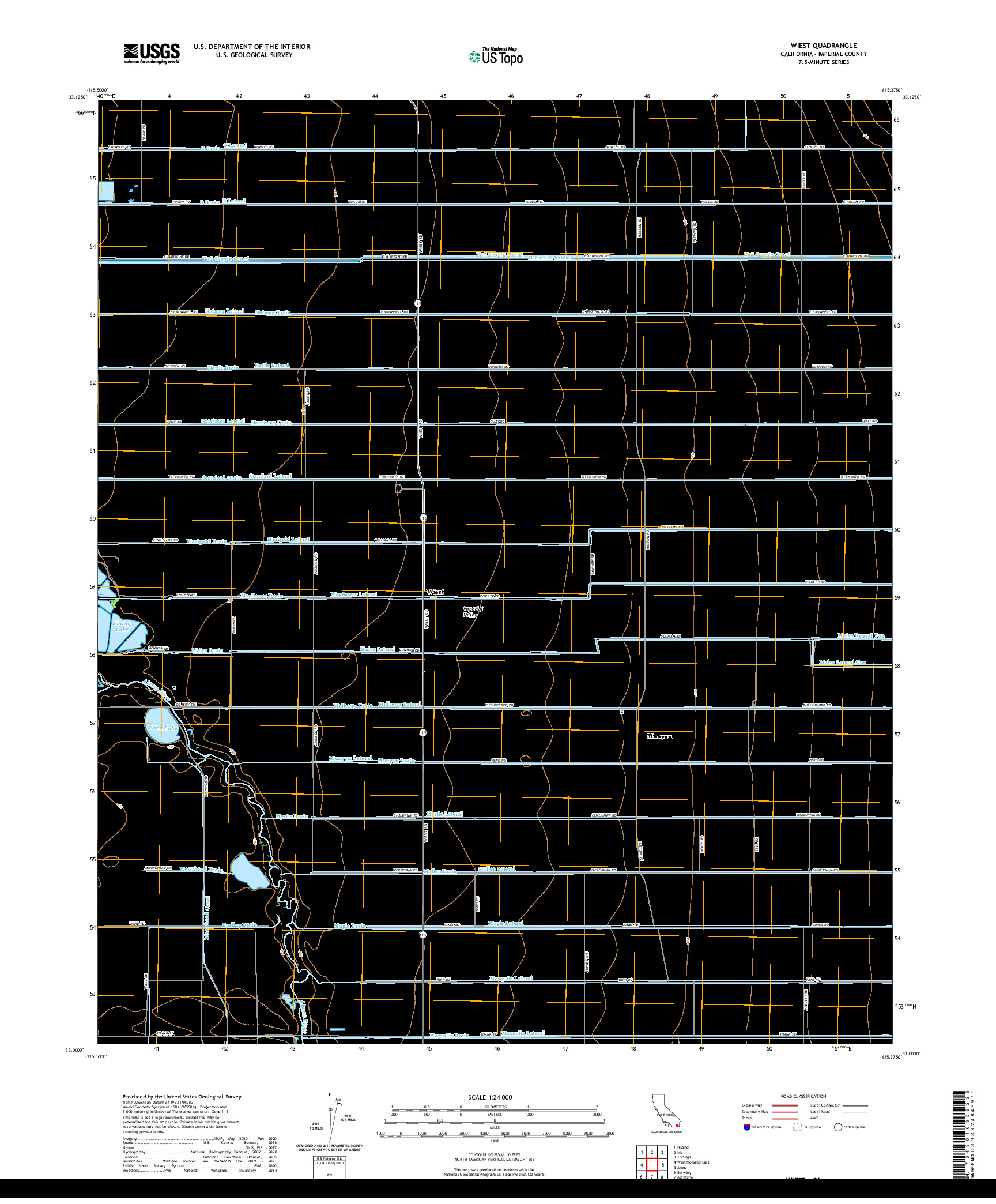 US TOPO 7.5-MINUTE MAP FOR WIEST, CA