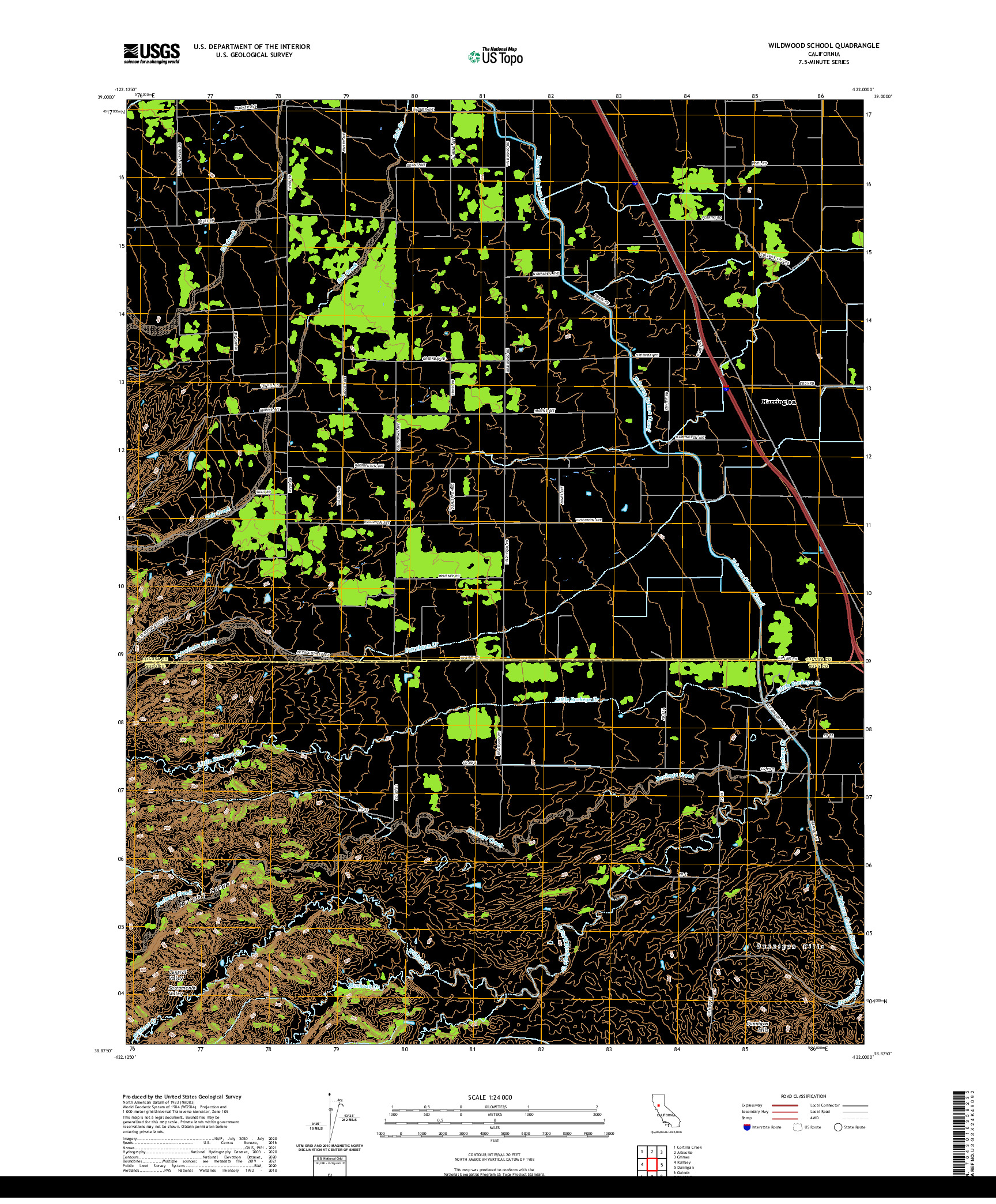 US TOPO 7.5-MINUTE MAP FOR WILDWOOD SCHOOL, CA