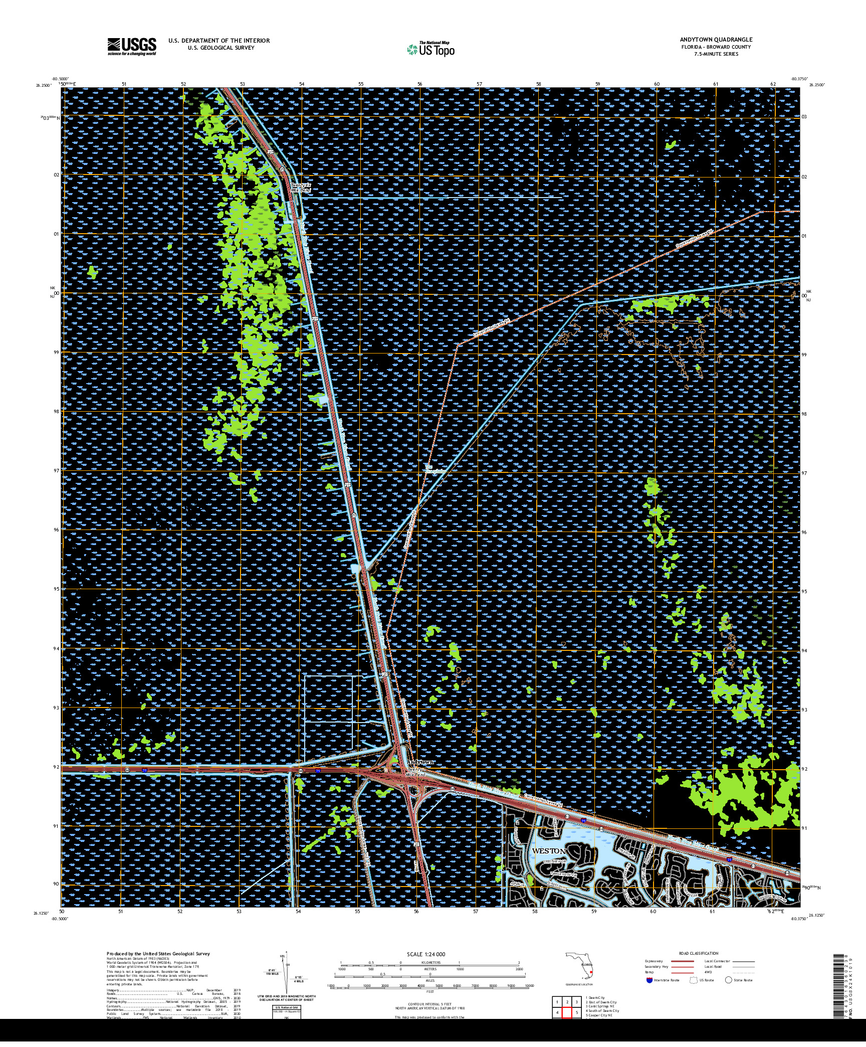 USGS US TOPO 7.5-MINUTE MAP FOR ANDYTOWN, FL 2021