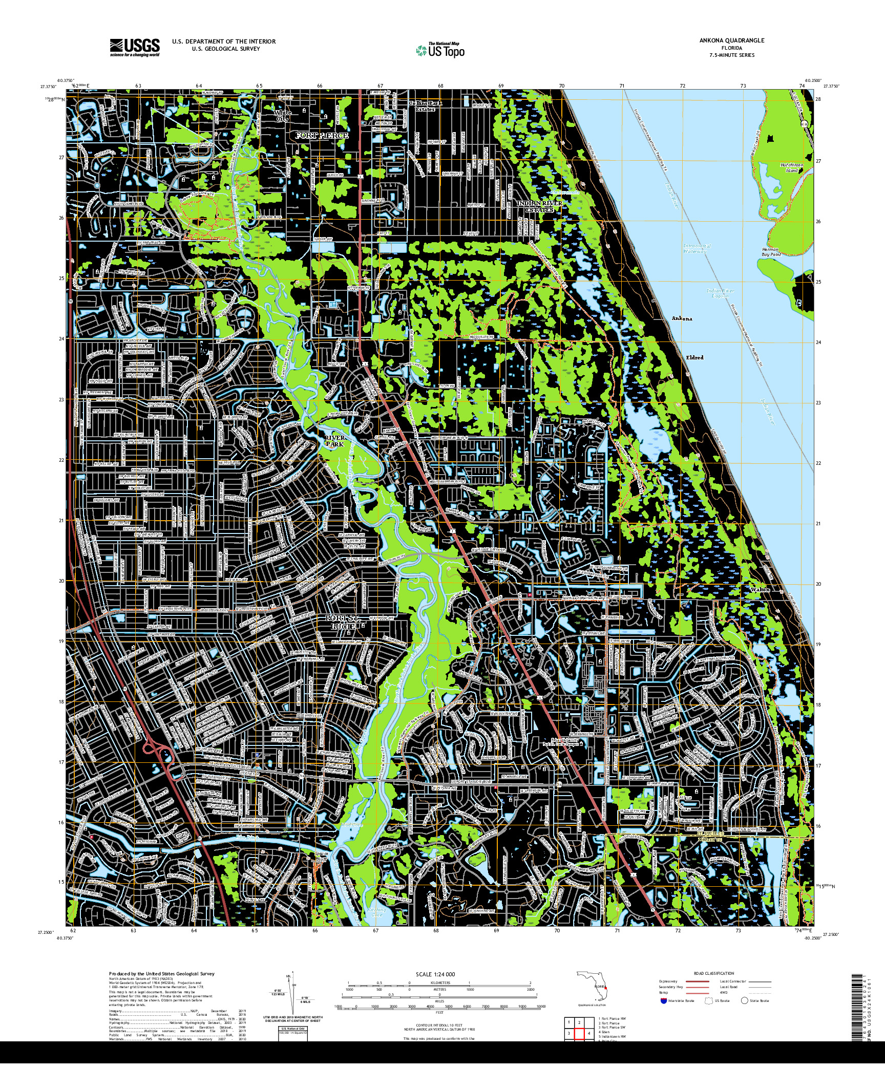 USGS US TOPO 7.5-MINUTE MAP FOR ANKONA, FL 2021