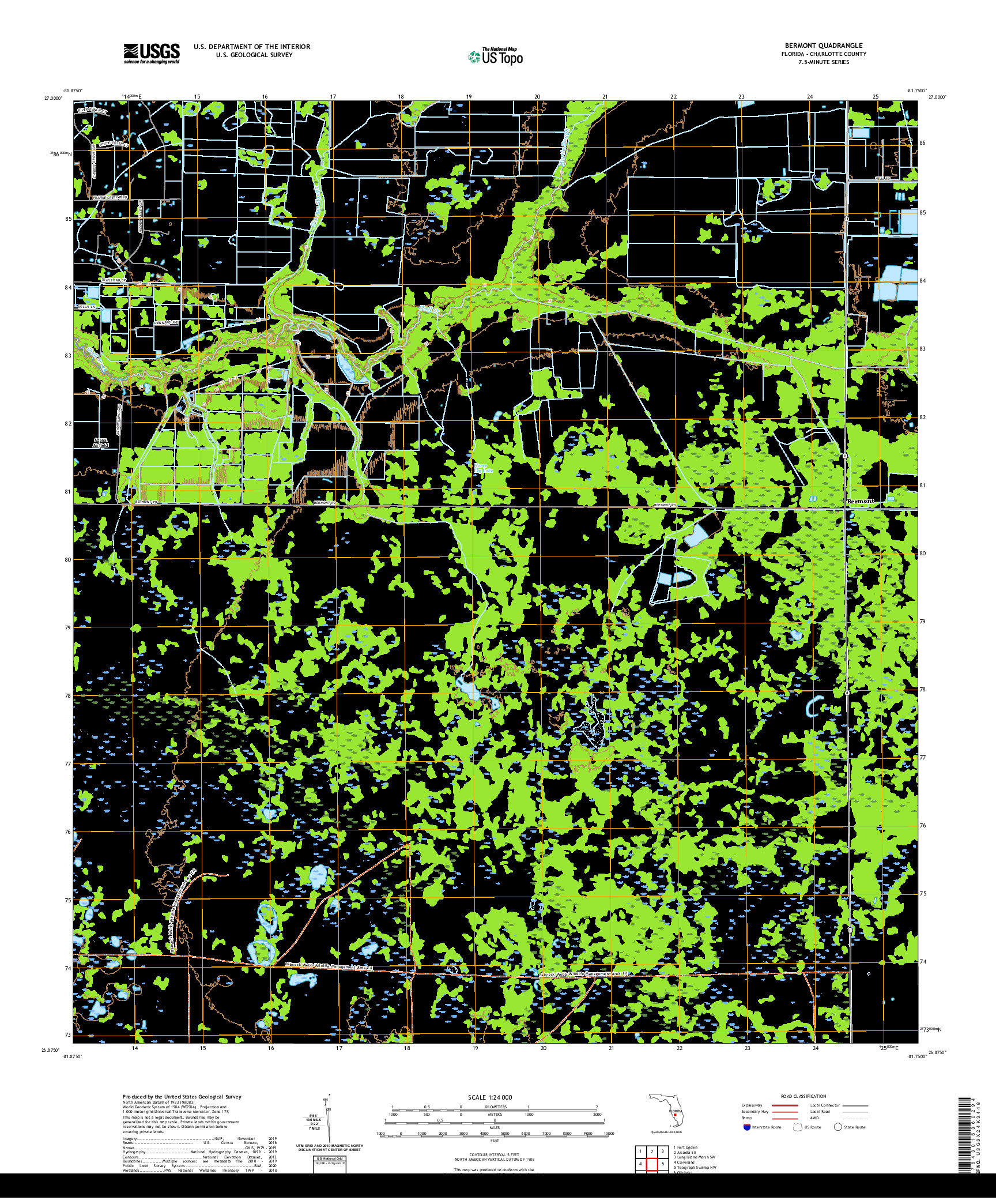 USGS US TOPO 7.5-MINUTE MAP FOR BERMONT, FL 2021