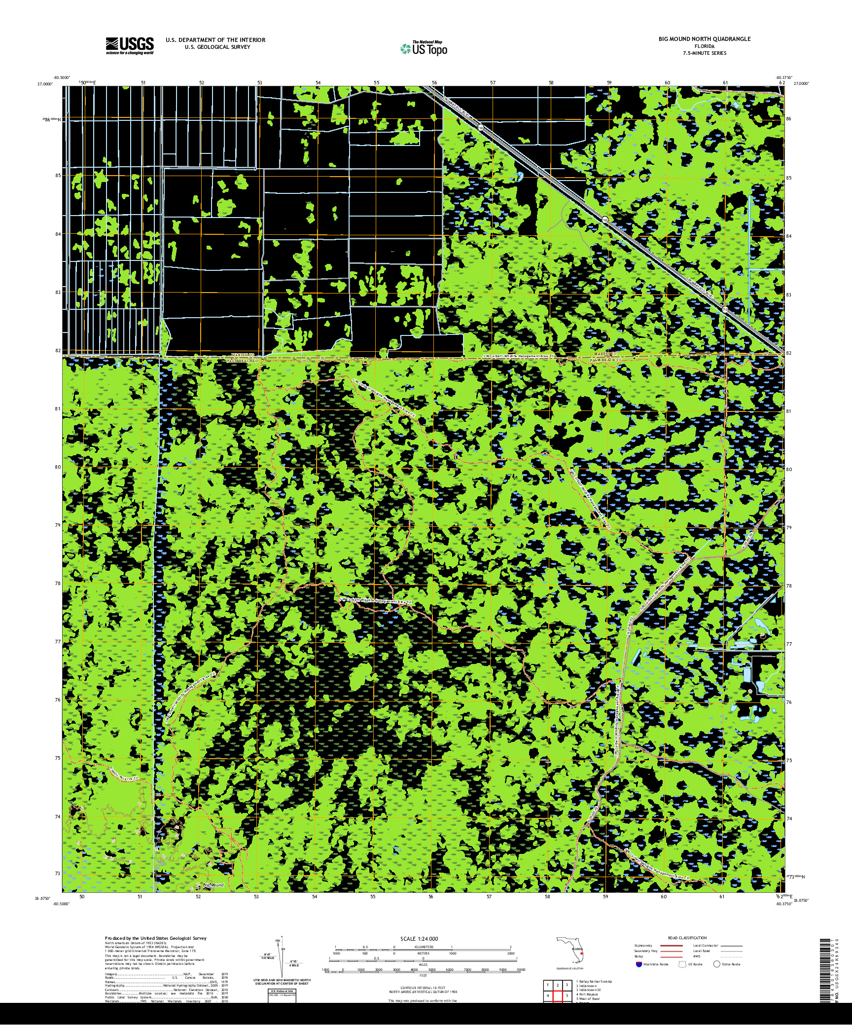 USGS US TOPO 7.5-MINUTE MAP FOR BIG MOUND NORTH, FL 2021